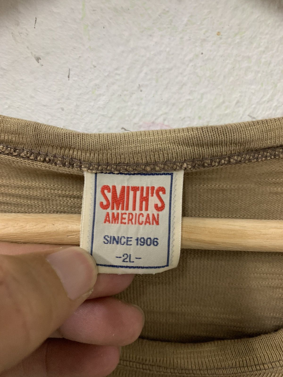 Japanese Brand Distressed Two Tone Colors Smiths American Long Sleeve Size US L / EU 52-54 / 3 - 5 Thumbnail