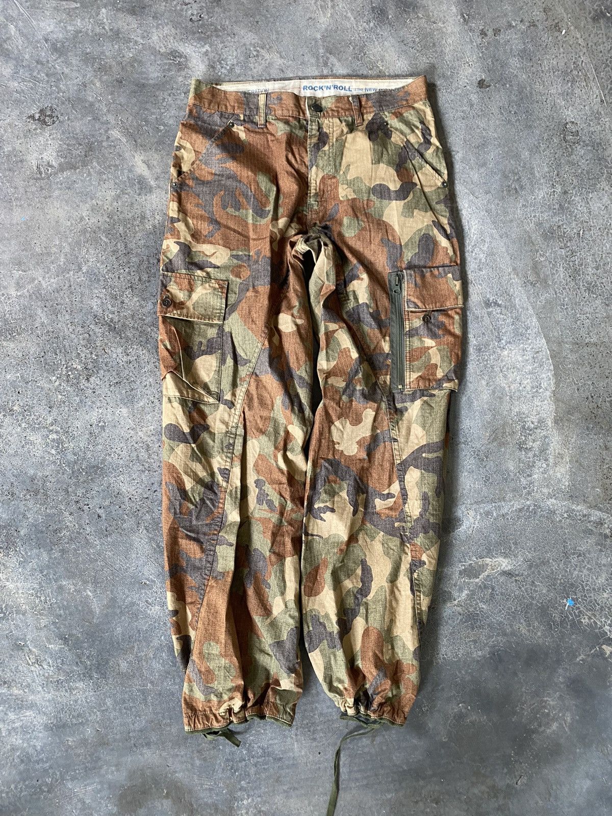 PPFM Vtg PPFM Military cargos hem drawstring ripstop pants Size US 30 / EU 46 - 2 Thumbnail