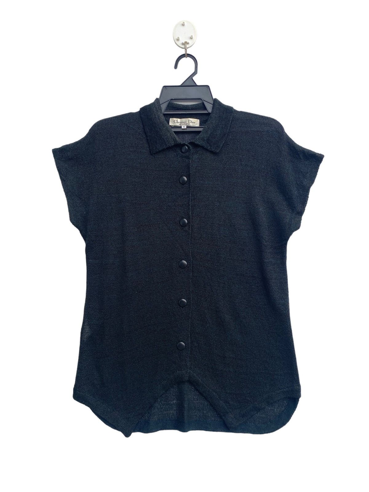 Christian Dior Monsieur Vtg 90s Christian Dior crochet knit beach shirts button up Size M / US 6-8 / IT 42-44 - 2 Thumbnail