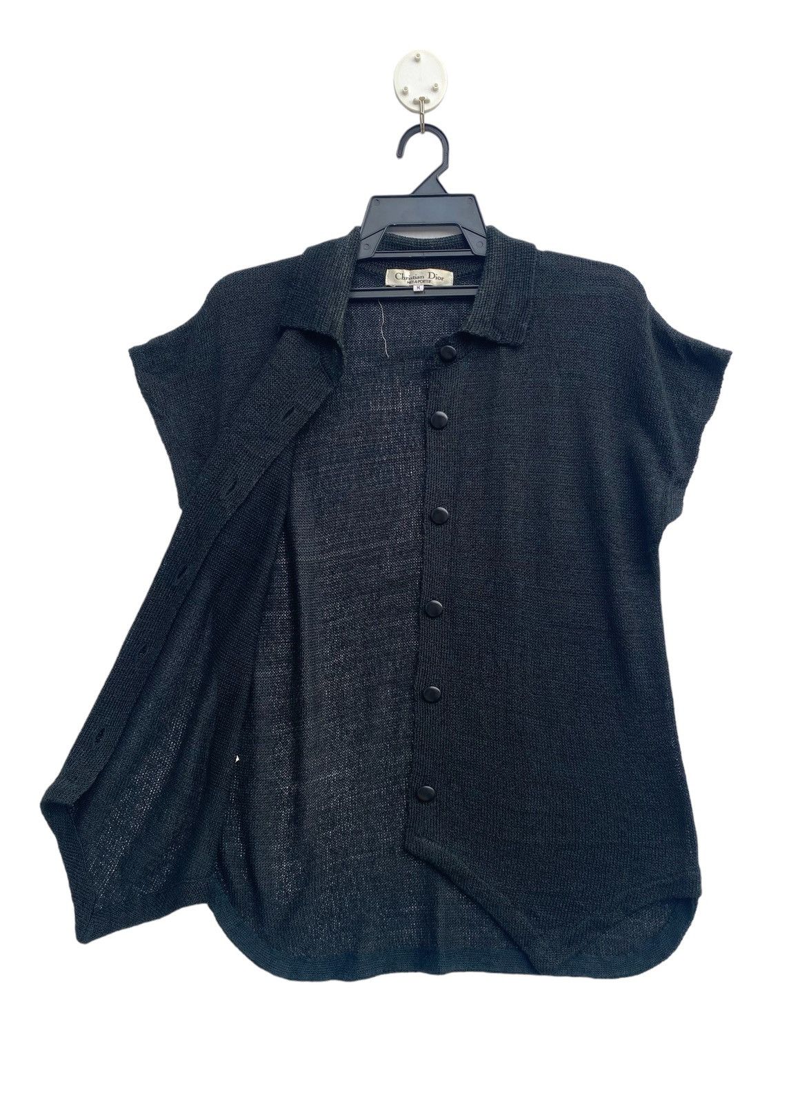 Christian Dior Monsieur Vtg 90s Christian Dior crochet knit beach shirts button up Size M / US 6-8 / IT 42-44 - 1 Thumbnail