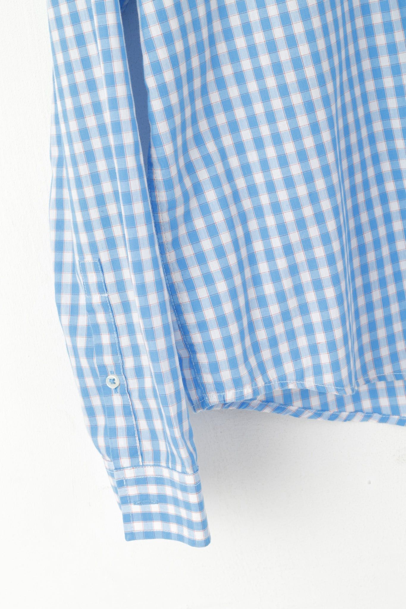 Original Penguin Penguin Men XL (L) Casual Shirt Blue Check Cotton 6589 Size US XL / EU 56 / 4 - 4 Thumbnail