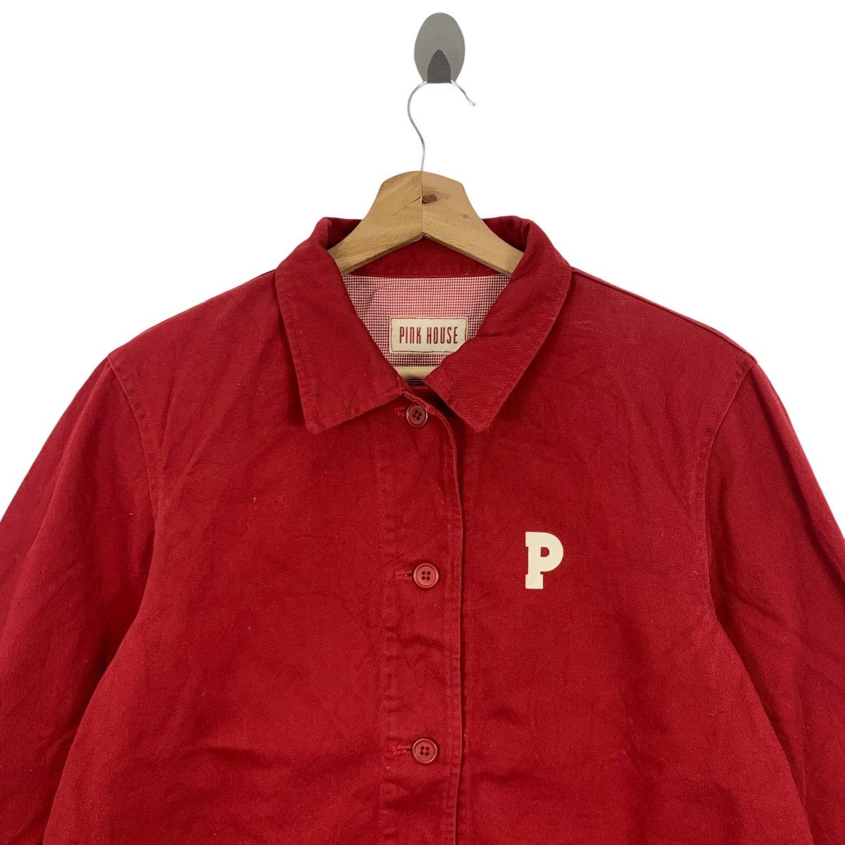 Japanese Brand × Pink House × Vintage Vintage 90s Pink House Button Chore Jacket Size US L / EU 52-54 / 3 - 3 Thumbnail