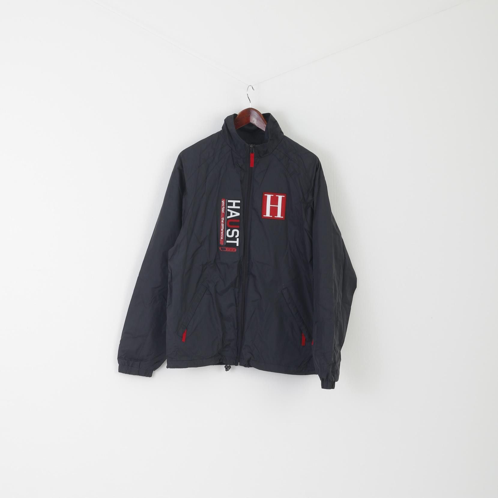 Vintage HAUST Men M Jacket Black Nylon Waterproof 8515 Size US M / EU 48-50 / 2 - 1 Thumbnail