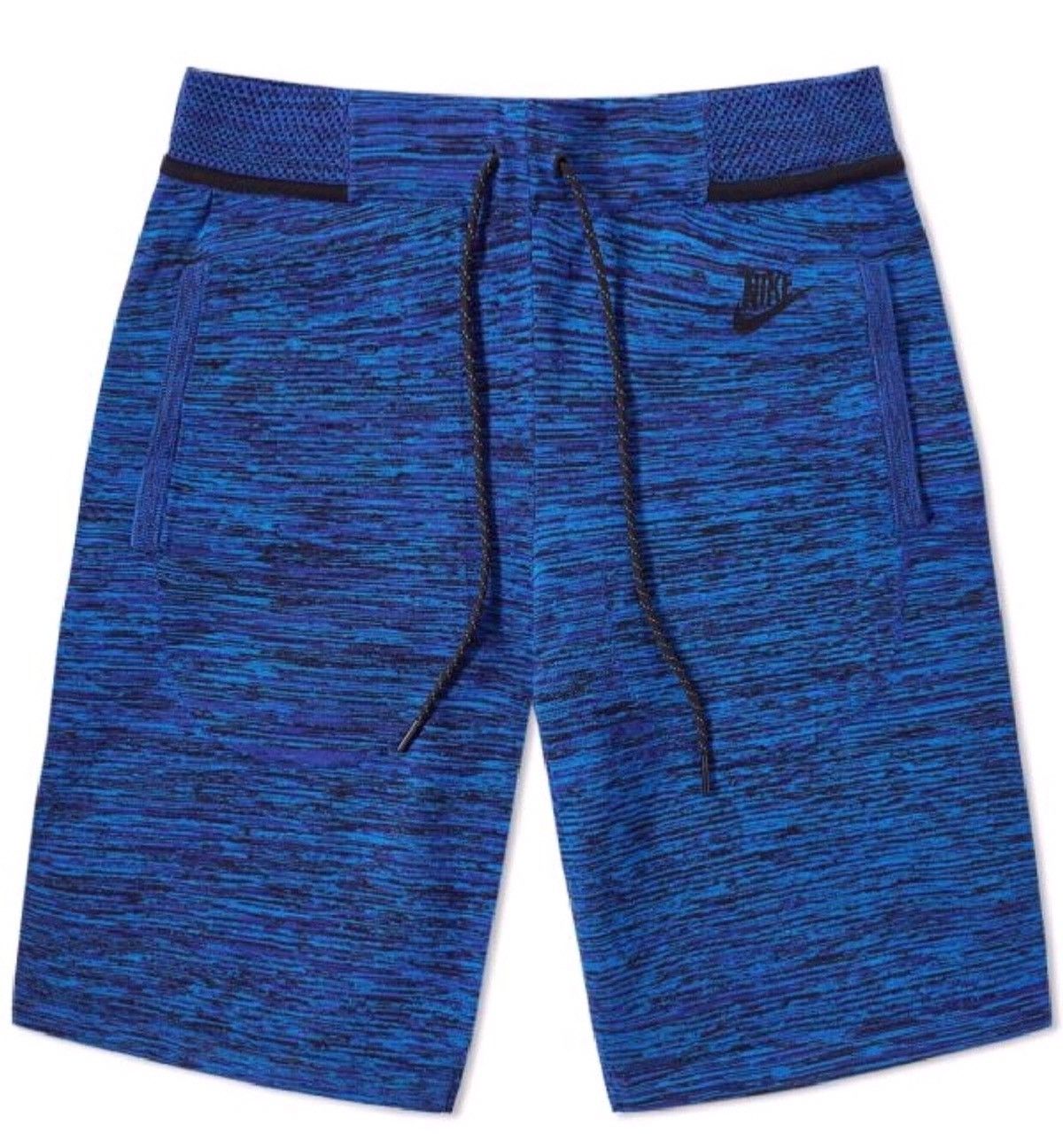 Nike tech knit shorts cobalt blue flyknit fleece reflective