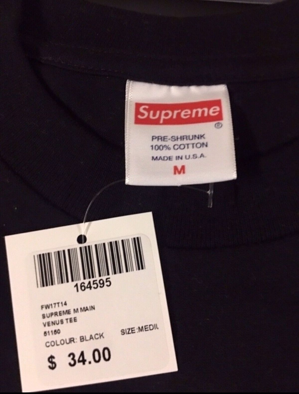Supreme Supreme Venus black photo tee box logo FW17 akira Size US M / EU 48-50 / 2 - 3 Thumbnail