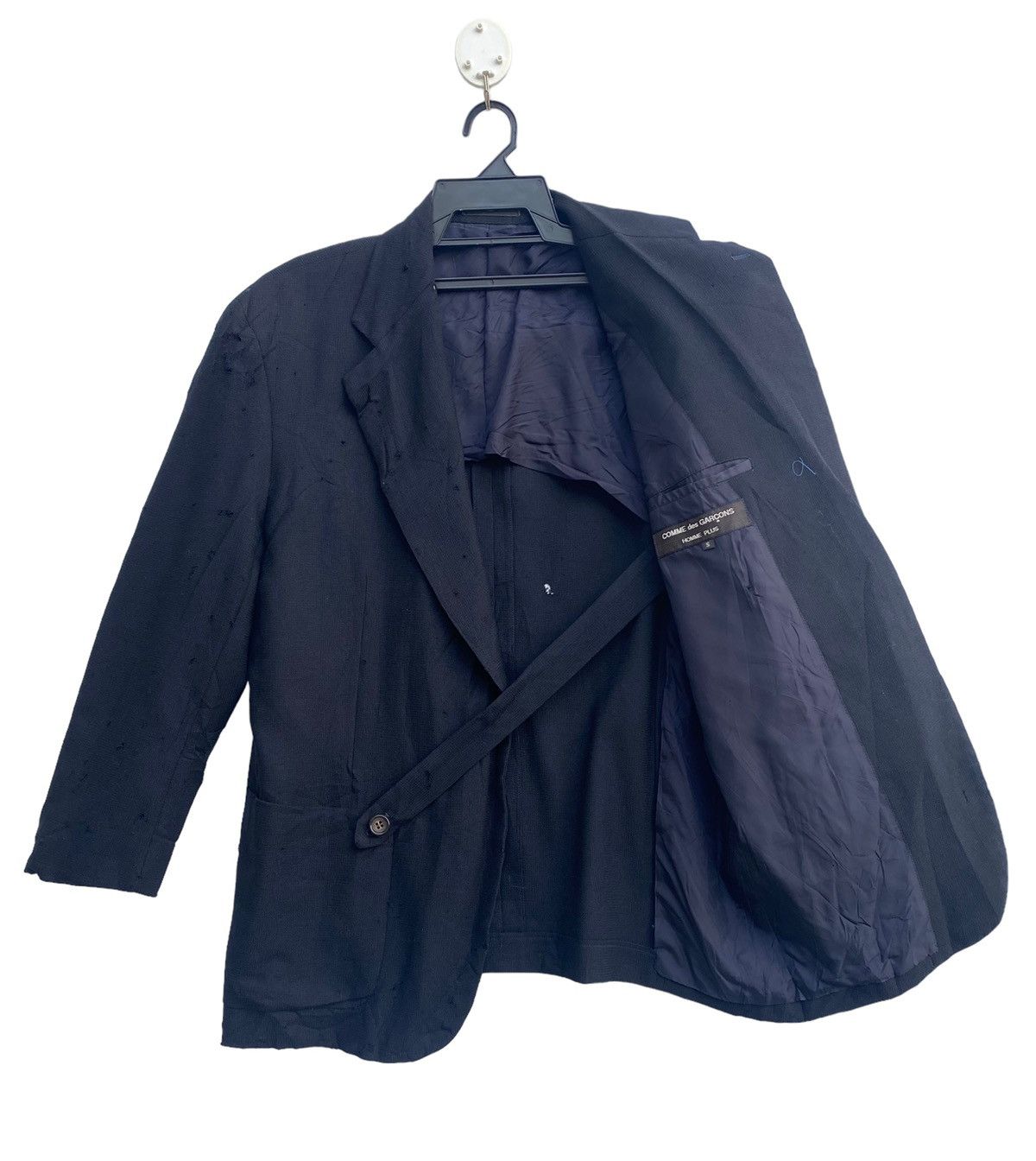 Comme des Garcons Homme Plus Vtg 1988 CDG Homme Plus distressed design blazer jacket Size US S / EU 44-46 / 1 - 1 Thumbnail