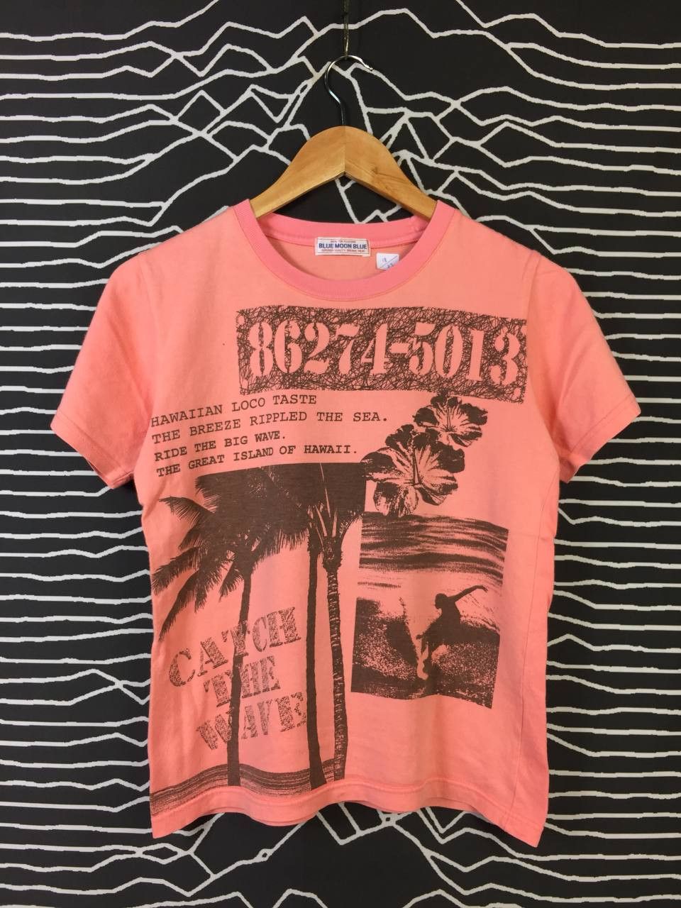 Japanese Brand Blue Moon Blue Catch The Wave All Over Print Tee Size US XS / EU 42 / 0 - 2 Thumbnail