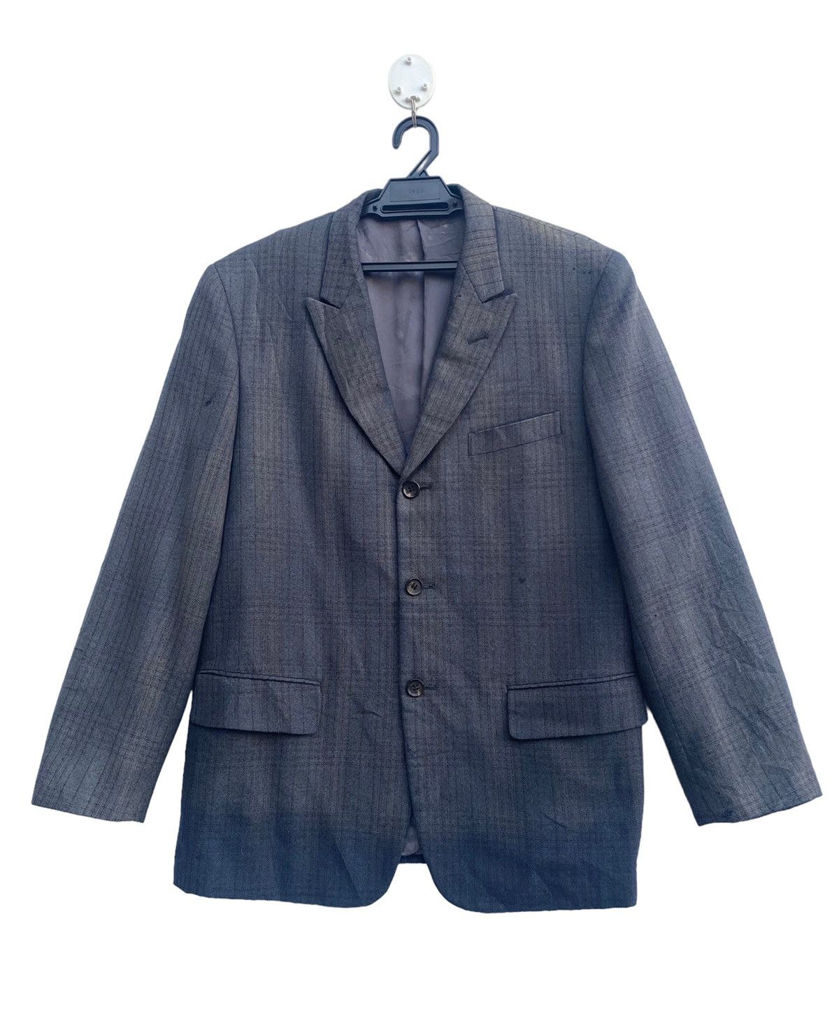 Comme des Garcons Homme Ad2004 Comme des Garcons tartan plaid faded blazer jacket Size US S / EU 44-46 / 1 - 2 Thumbnail