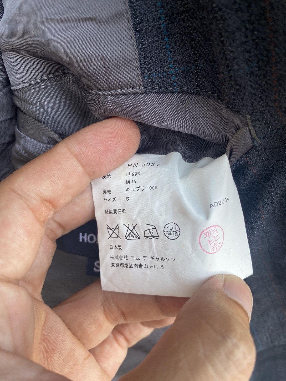 Comme des Garcons Homme Ad2004 Comme des Garcons tartan plaid faded blazer jacket Size US S / EU 44-46 / 1 - 8 Thumbnail