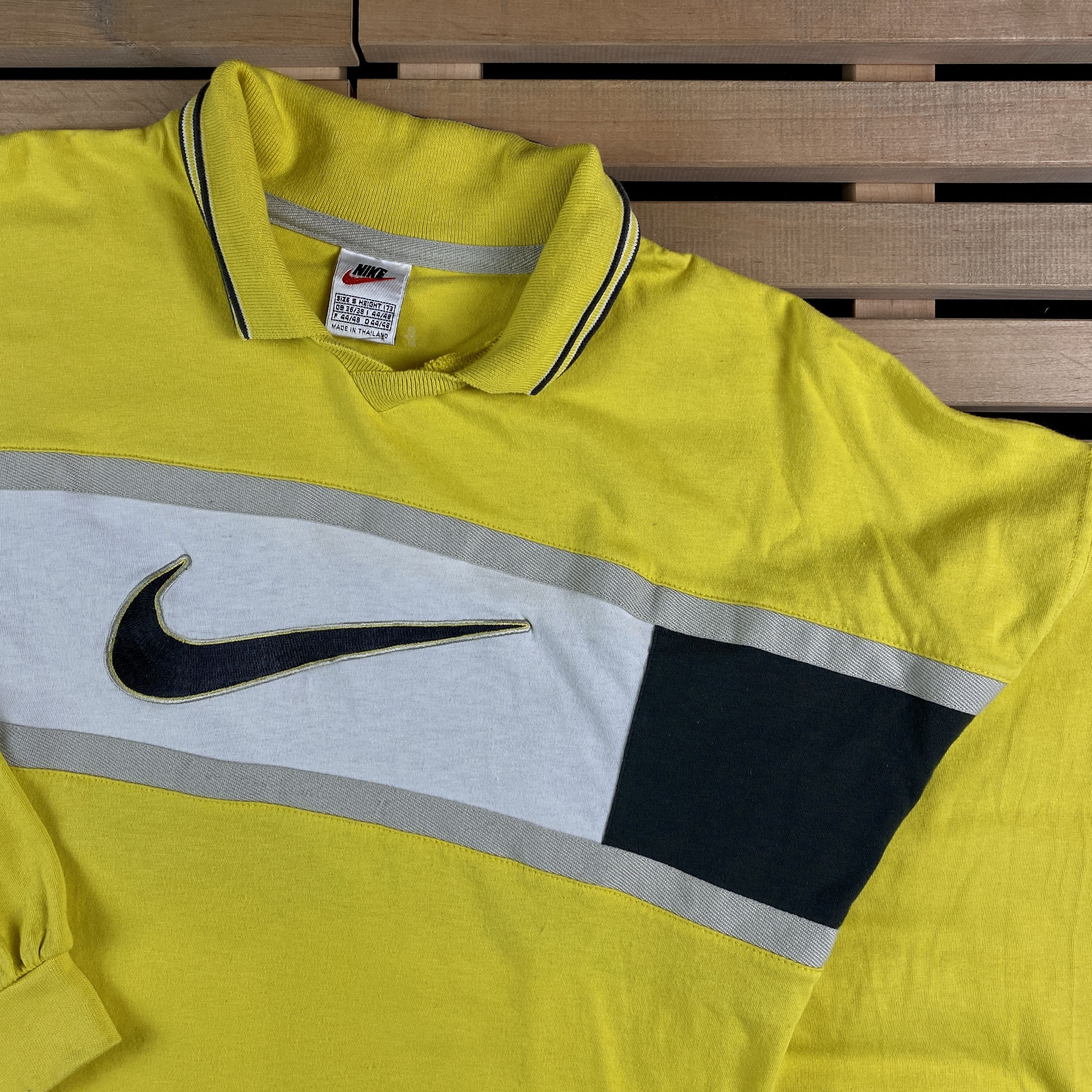 Nike × Vintage Mens Rugby Sweatshirt Nike Vintage Big Swoosh Size S Size US S / EU 44-46 / 1 - 2 Thumbnail