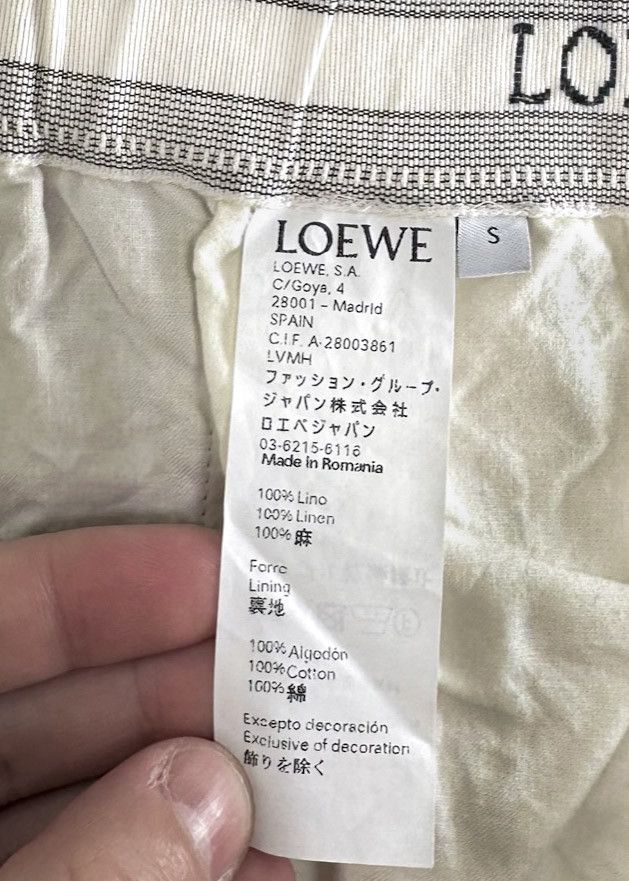 Loewe LOEWE Beige Linen Drawstring Pyjama Pants Size 27" / US 4 / IT 40 - 6 Thumbnail