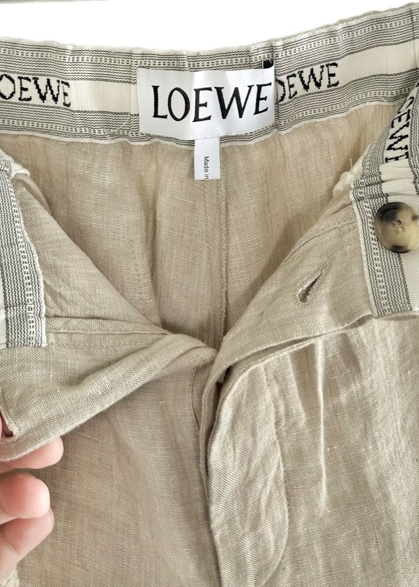 Loewe LOEWE Beige Linen Drawstring Pyjama Pants Size 27" / US 4 / IT 40 - 5 Thumbnail