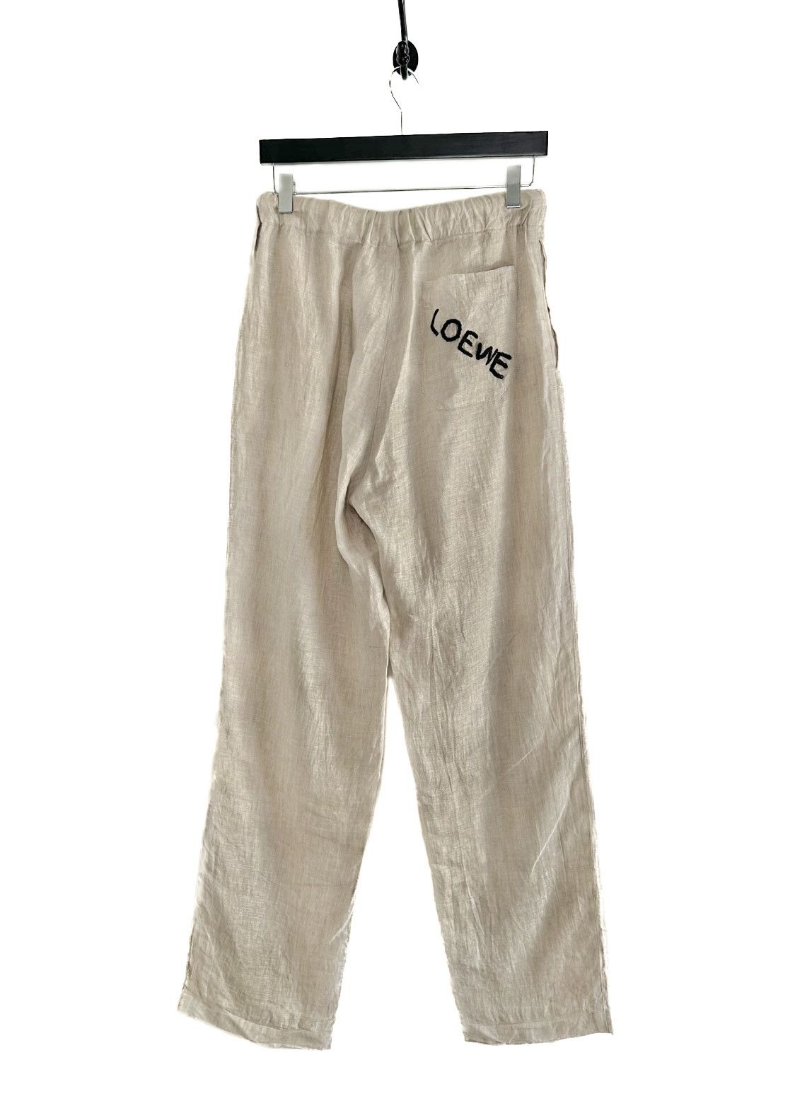 Loewe LOEWE Beige Linen Drawstring Pyjama Pants Size 27" / US 4 / IT 40 - 2 Thumbnail