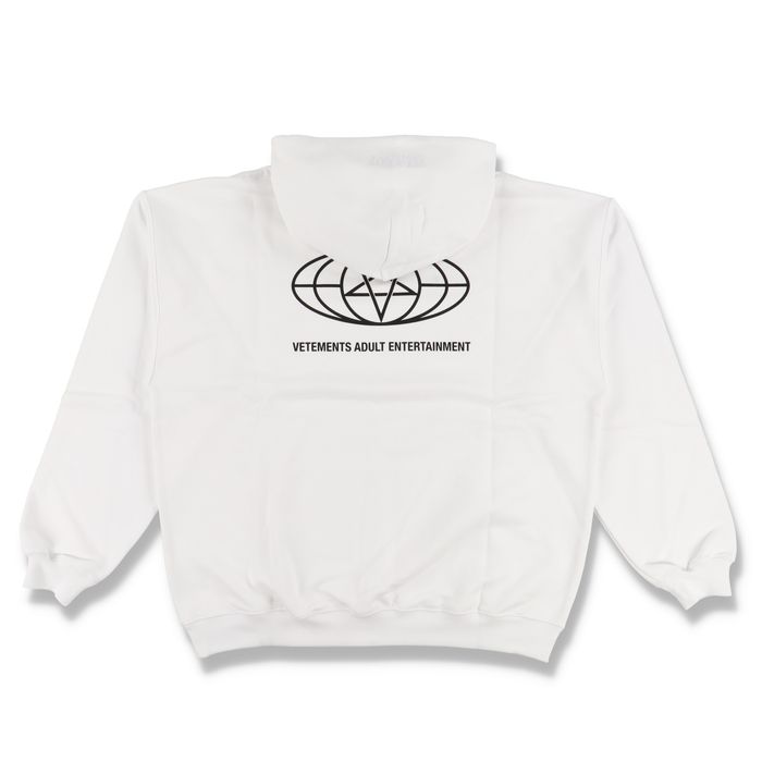 Vetements White 18+ Restricted Adult Entertainment Hoodie | Grailed