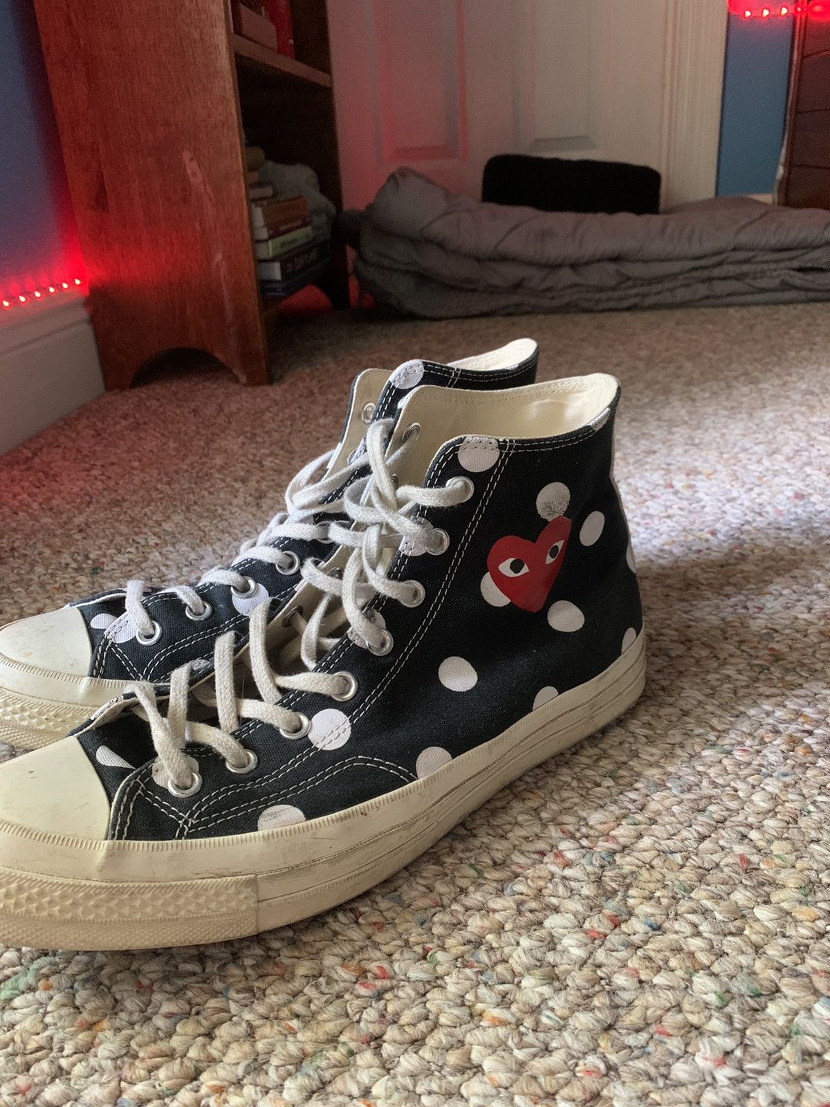 Polka Dot Comme Des Garçon High Top converse