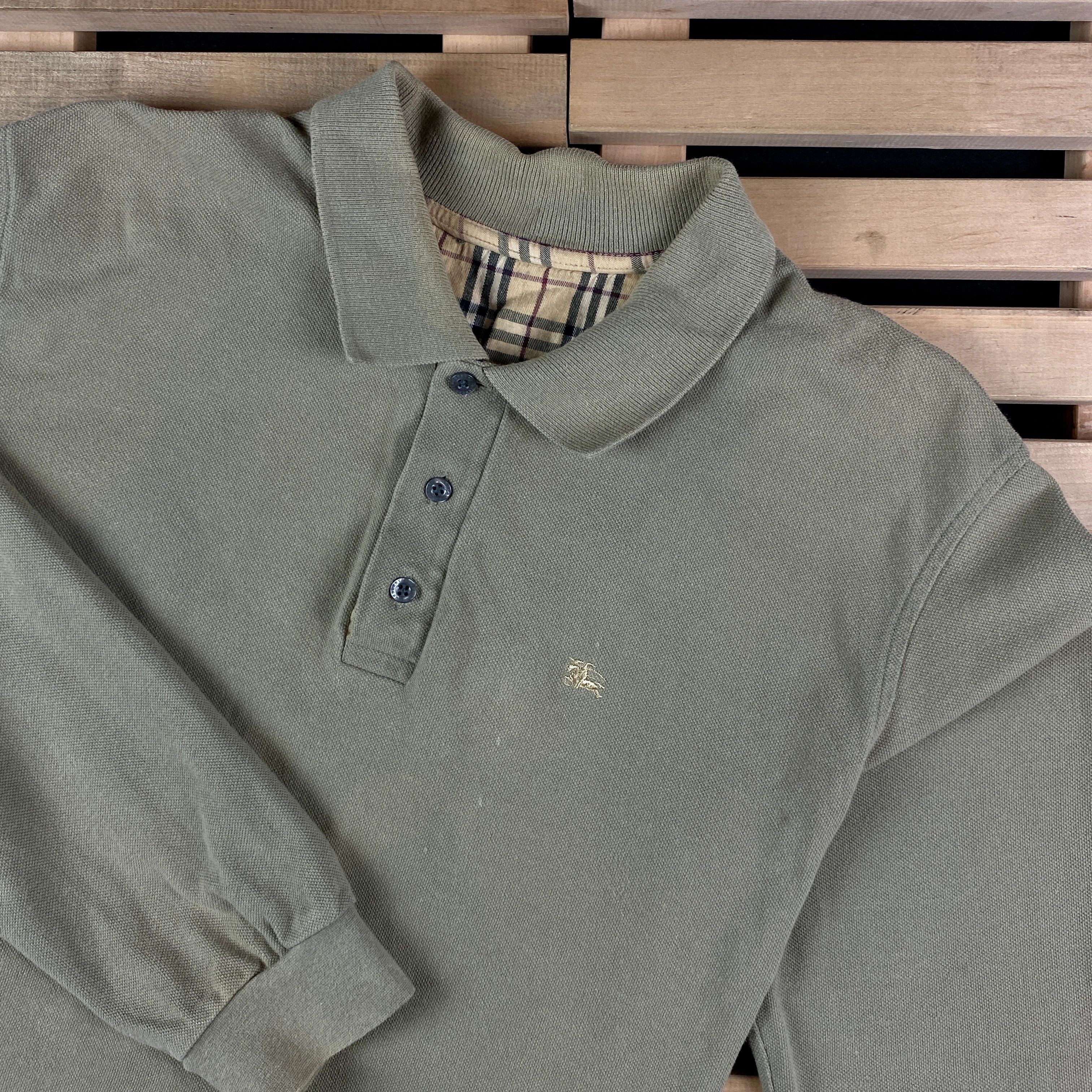 Burberry × Vintage Mens Rugby Sweatshirt Burberry Vintage Size M Size US M / EU 48-50 / 2 - 2 Thumbnail
