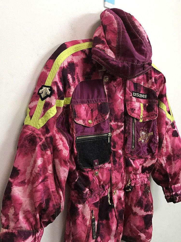 Descente DESCENTE Multi Color Yellow Straps Hoodie Ski Jacket Size US L / EU 52-54 / 3 - 4 Thumbnail
