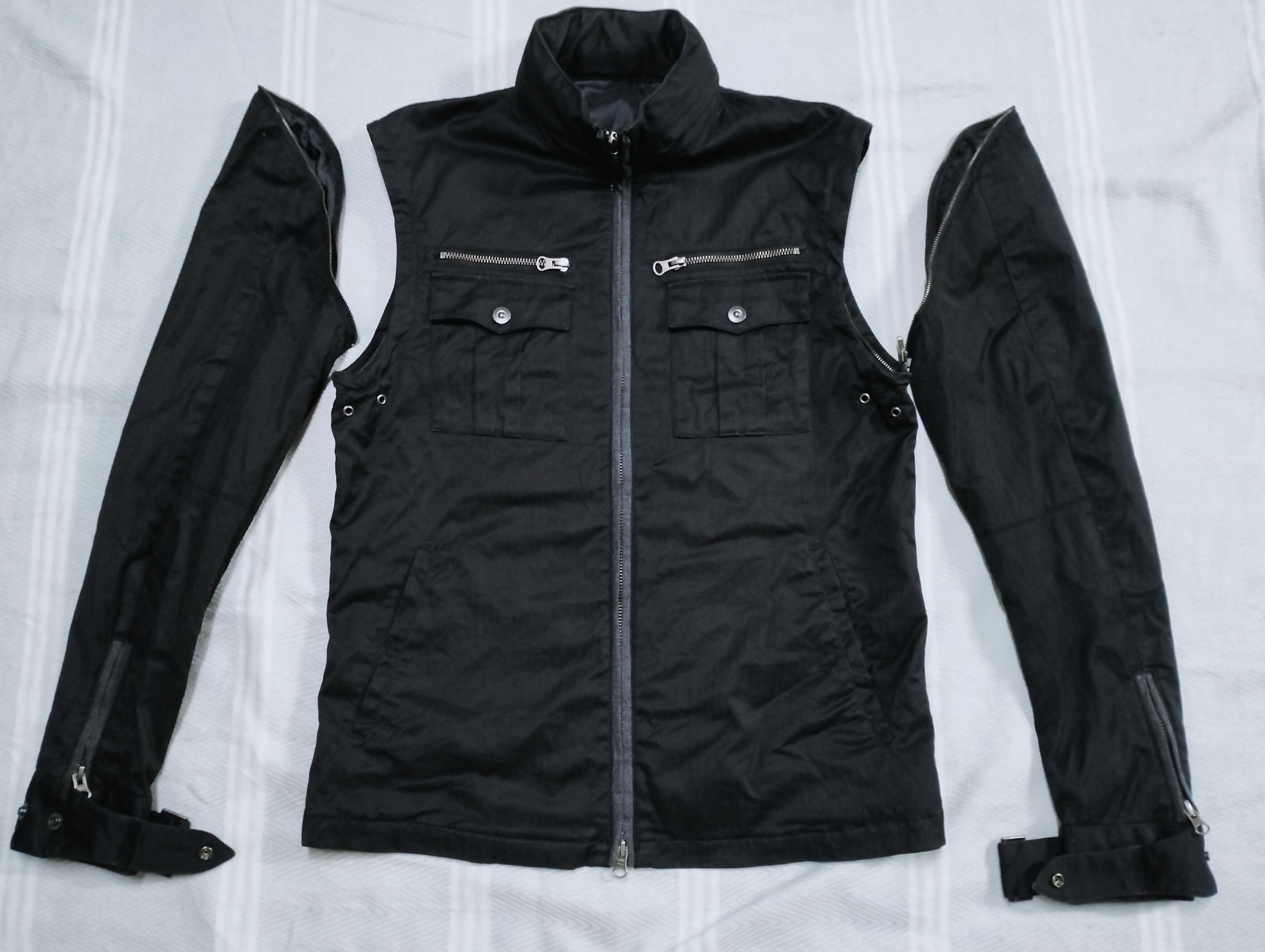 PPFM PPFM 2 Way Jacket Vest Hidden Hoodies Punk Ride Jacket | Grailed