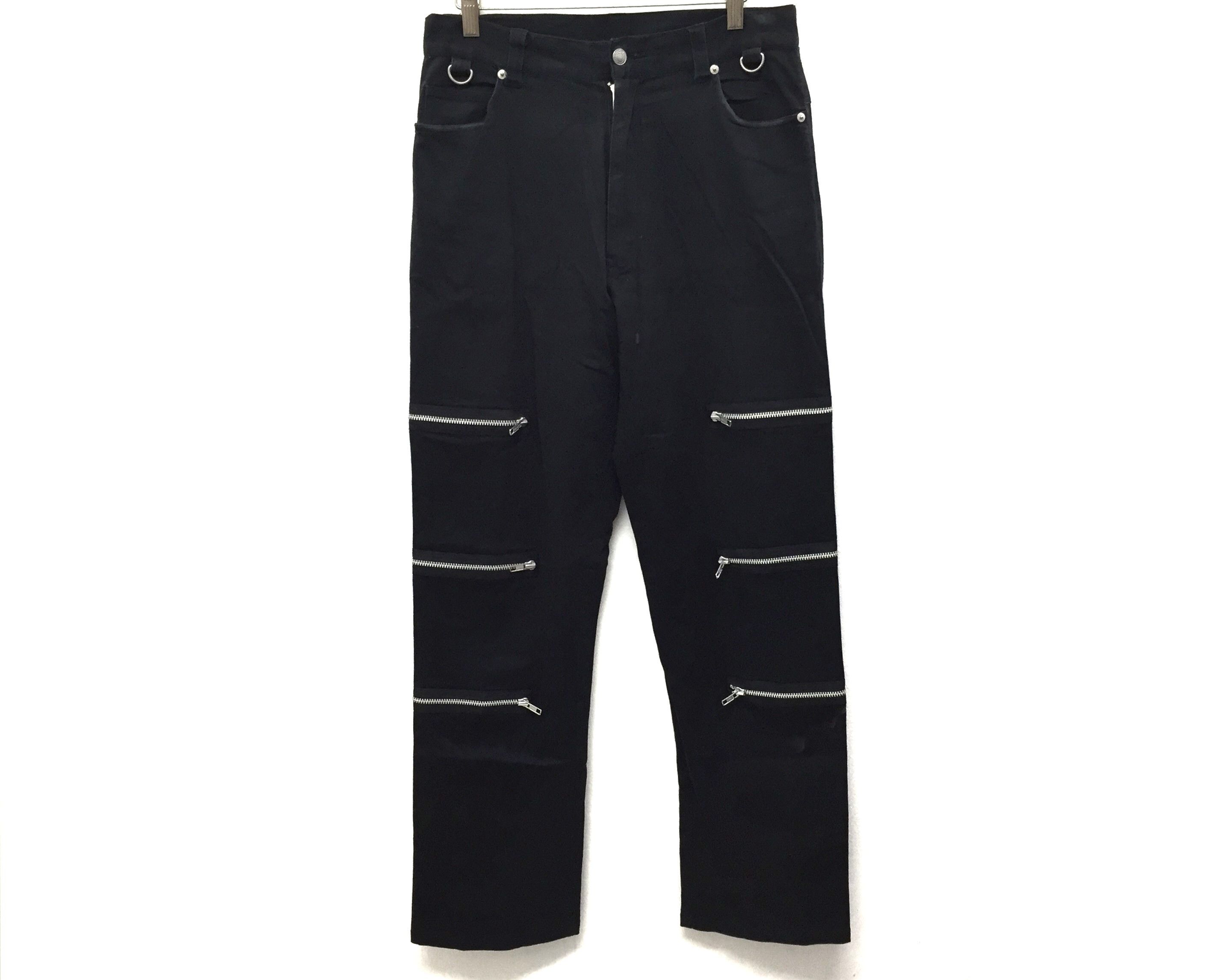Japanese Brand × Seditionaries Japanese Brand Slash Number Punk Gothic Stretchable Bondage Size US 31 - 6 Thumbnail