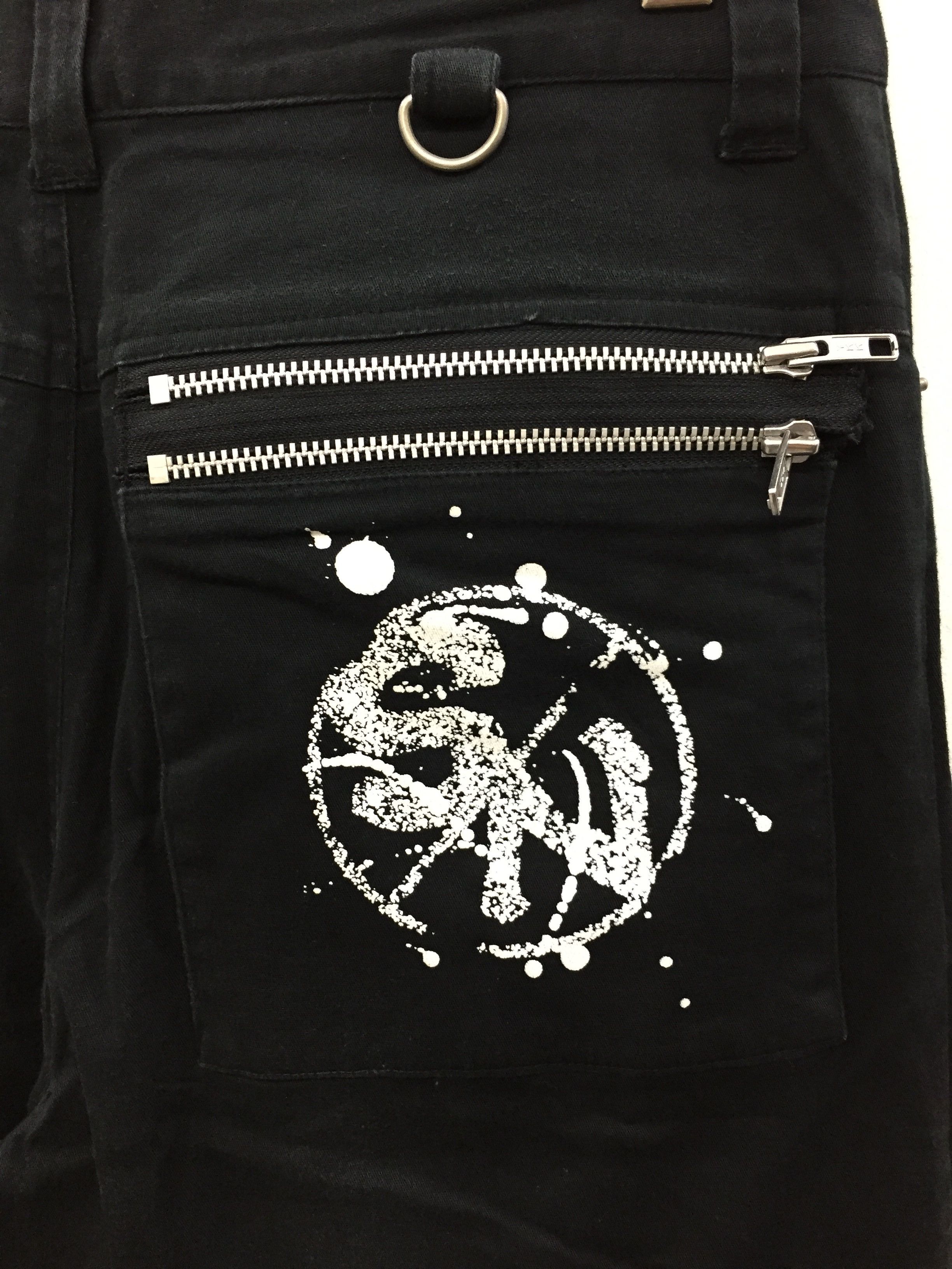 Japanese Brand × Seditionaries Japanese Brand Slash Number Punk Gothic Stretchable Bondage Size US 31 - 4 Thumbnail
