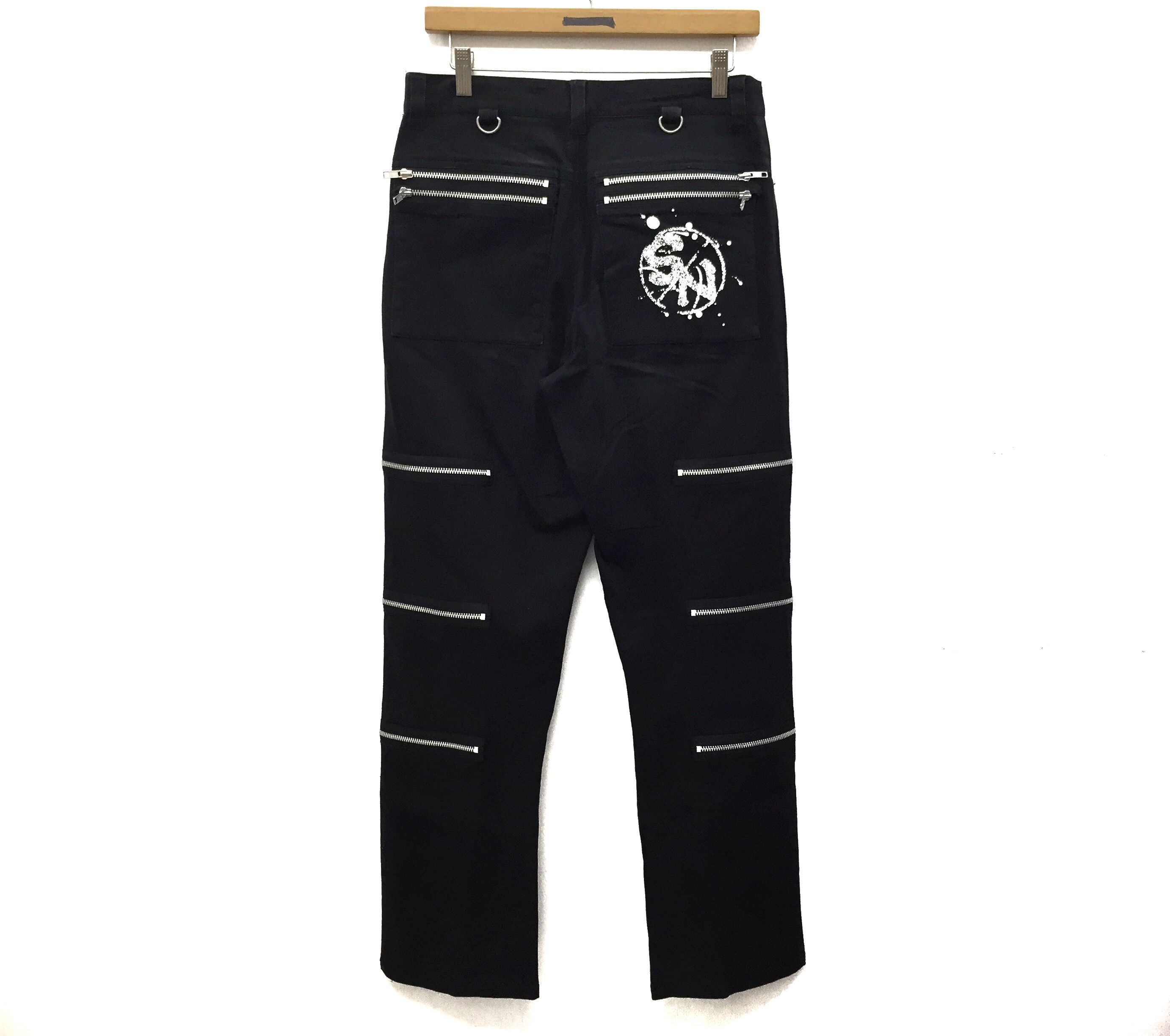 Japanese Brand × Seditionaries Japanese Brand Slash Number Punk Gothic Stretchable Bondage Size US 31 - 2 Thumbnail