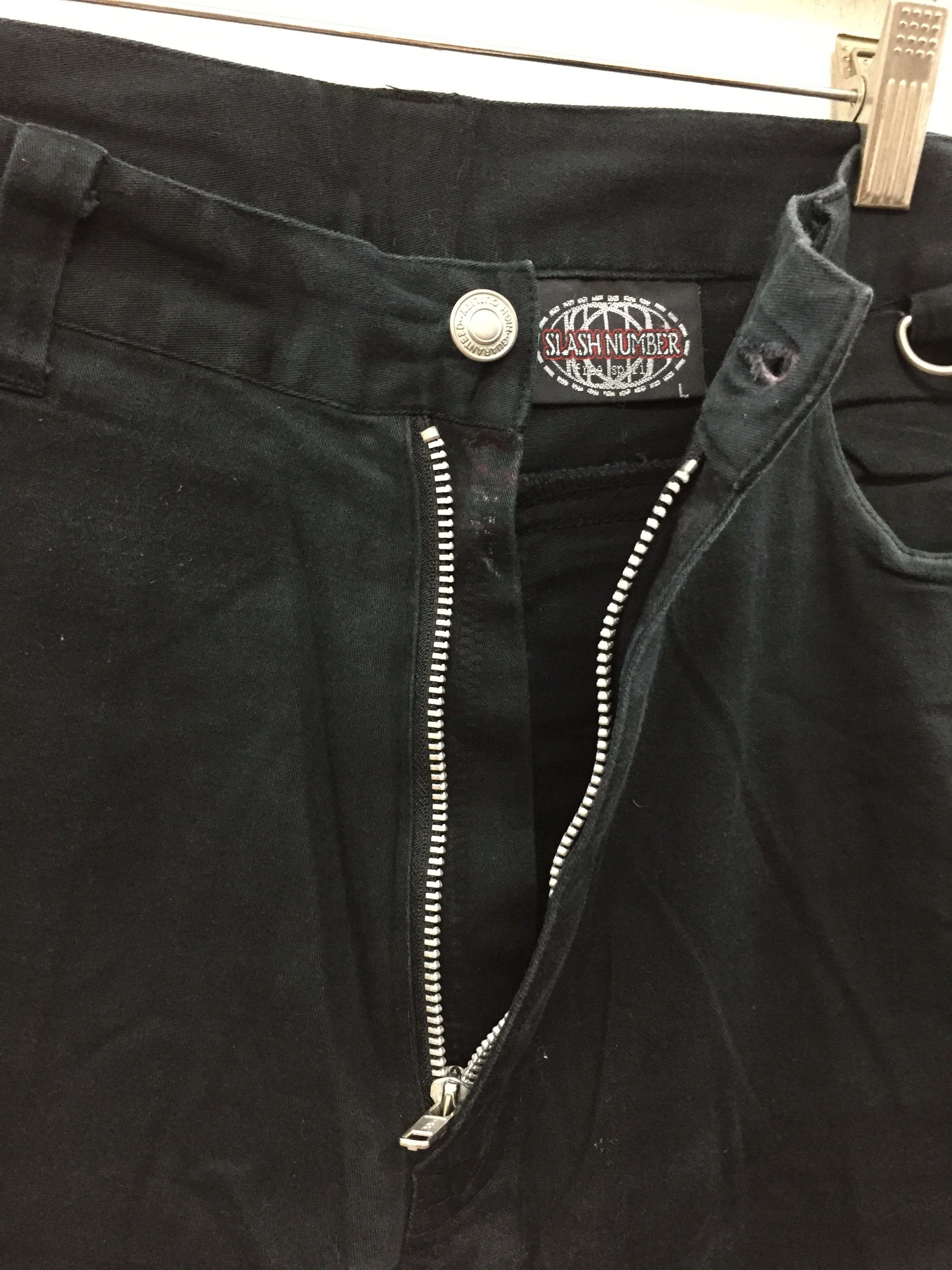 Japanese Brand × Seditionaries Japanese Brand Slash Number Punk Gothic Stretchable Bondage Size US 31 - 9 Thumbnail