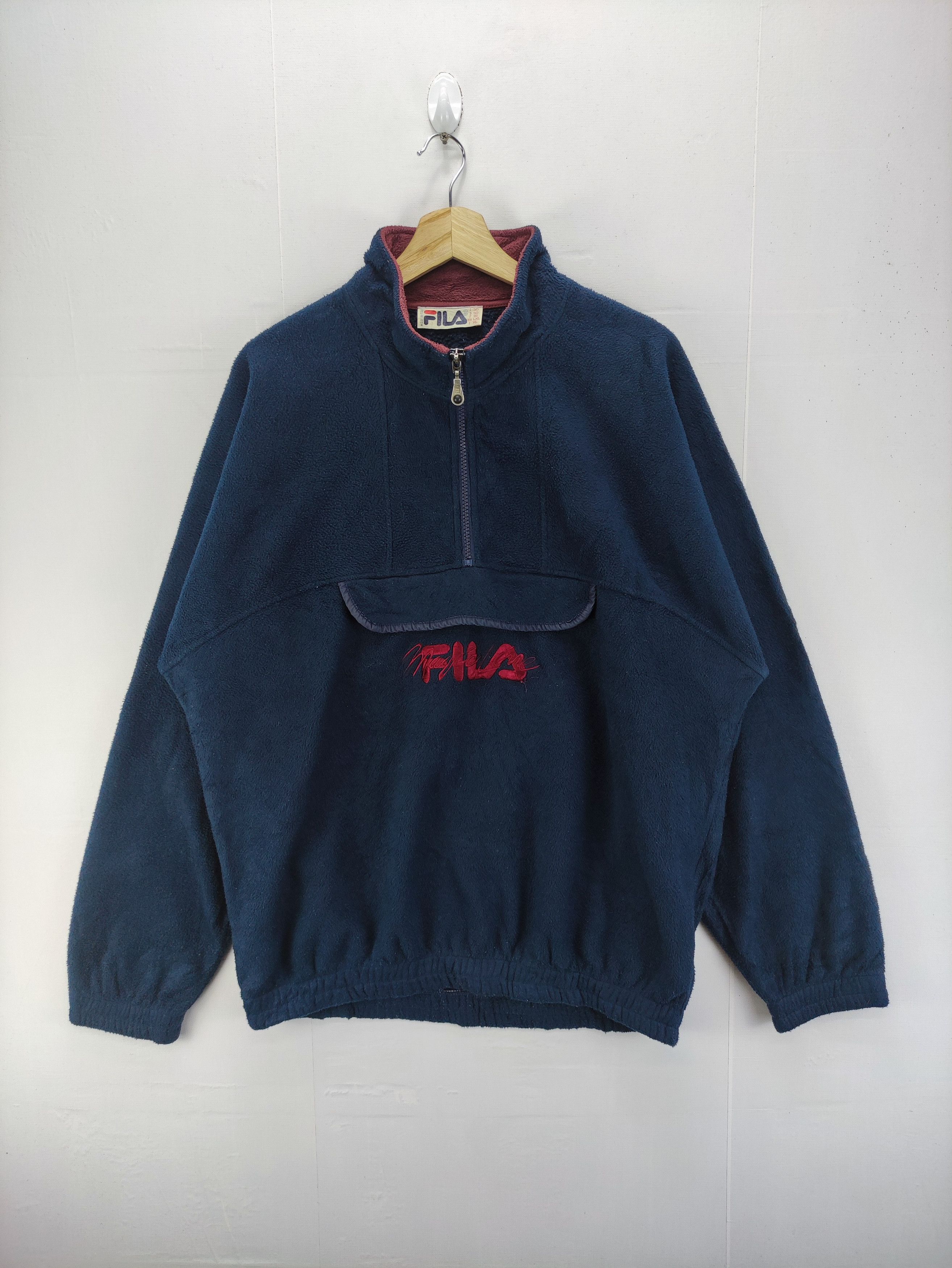 Fila Vintage Fila Anorak Fleece Sweater Jacket Size US XL / EU 56 / 4 - 1 Thumbnail
