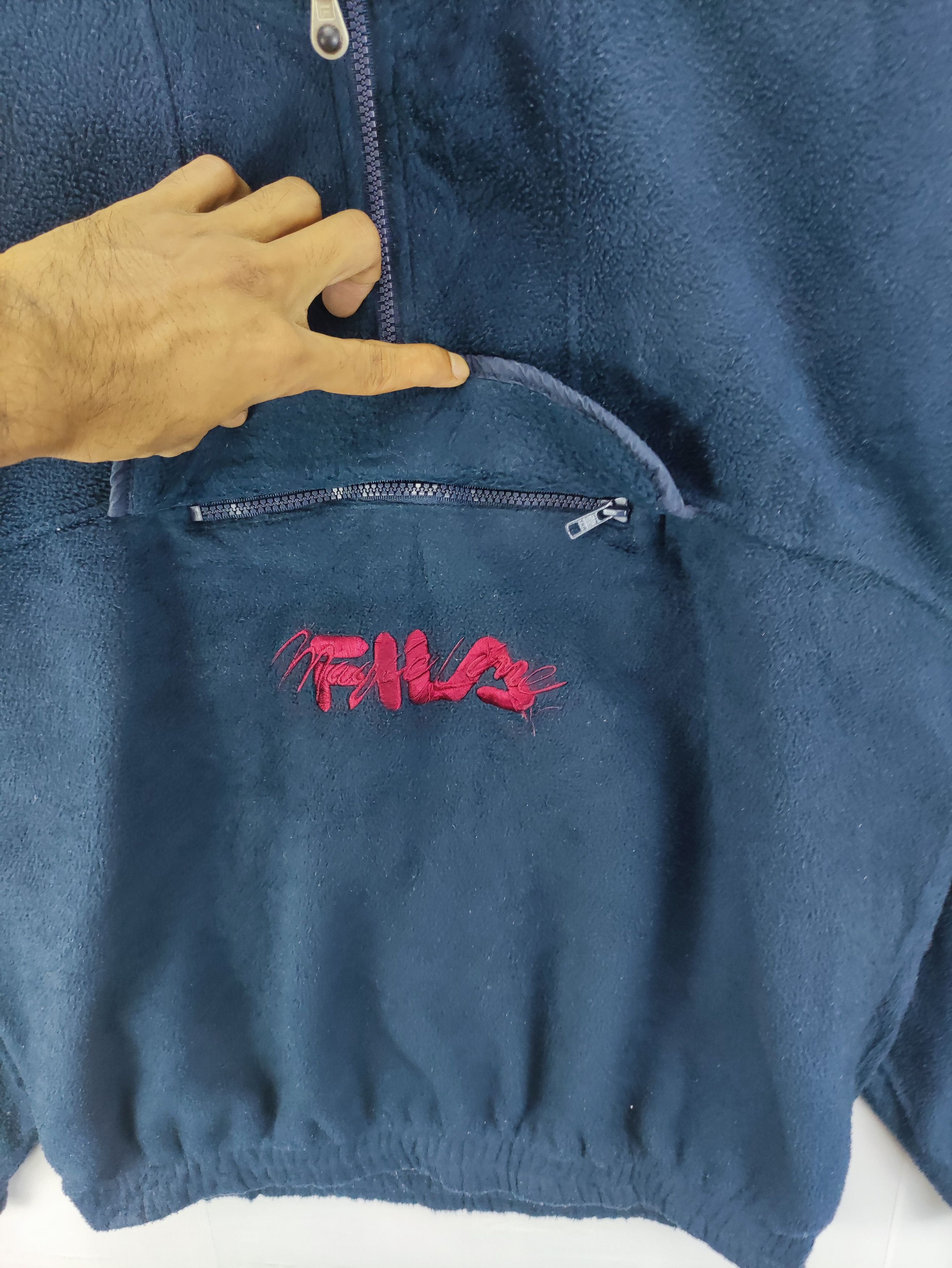 Fila Vintage Fila Anorak Fleece Sweater Jacket Size US XL / EU 56 / 4 - 2 Thumbnail