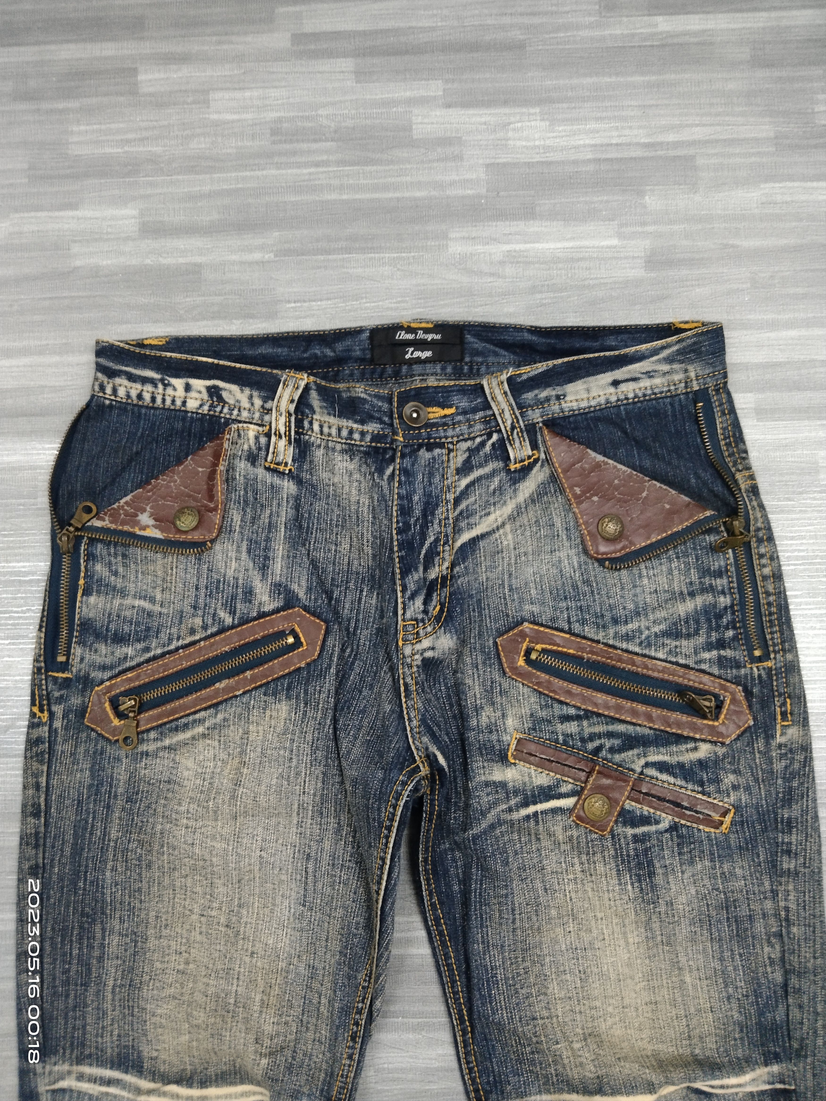 If Six Was Nine SiCK WASHED BLUE TACTICAL MULTIPOCKET DENIM PANTS Size US 32 / EU 48 - 4 Thumbnail