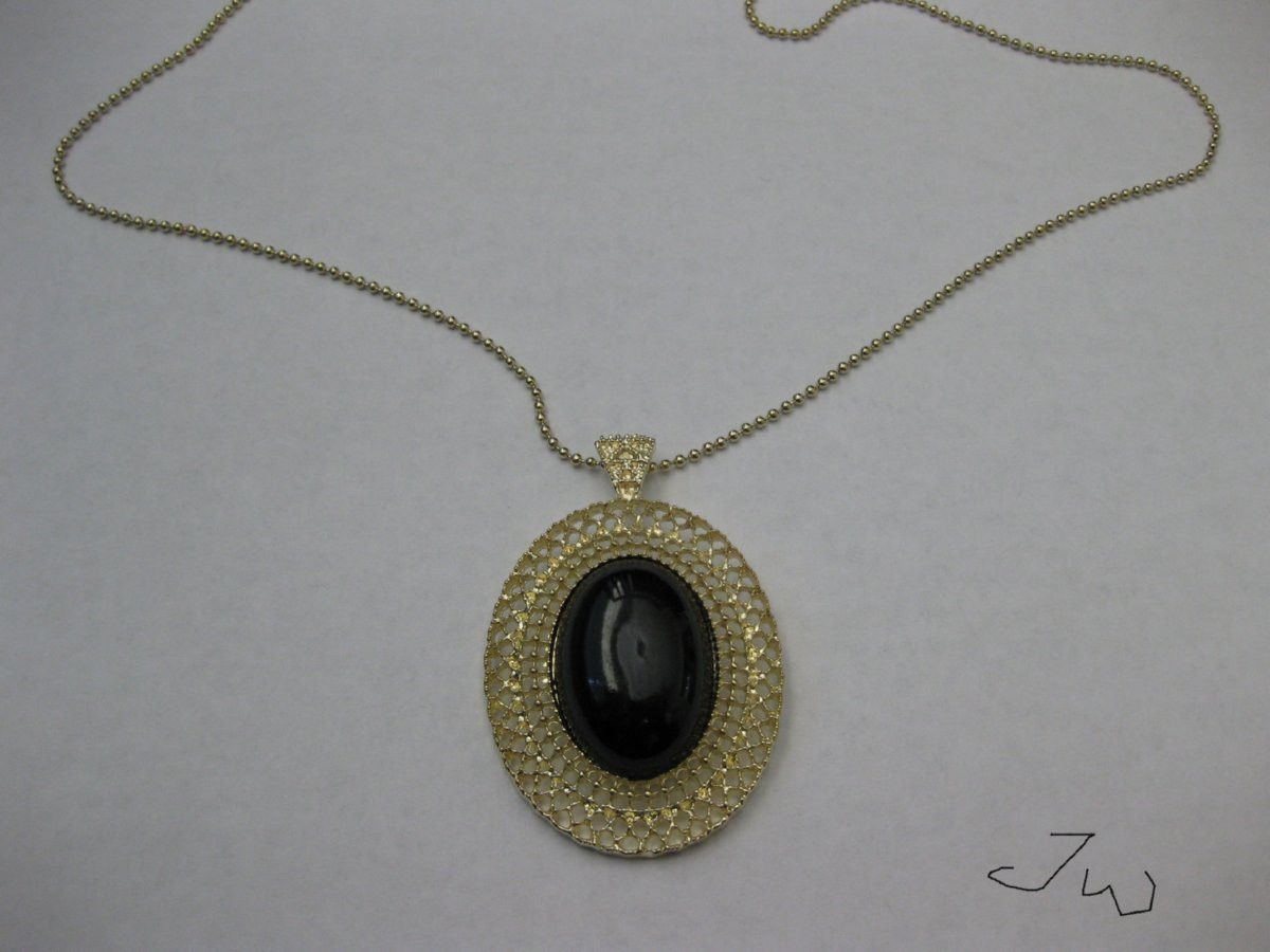 Jewelry Black Round Necklace Size ONE SIZE - 3 Thumbnail