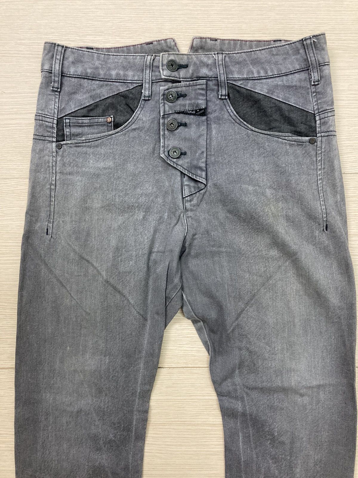 Marithe + Francois Girbaud Marithe Francois Girbaud Charcoal Buckleback Denim Size US 34 / EU 50 - 4 Thumbnail