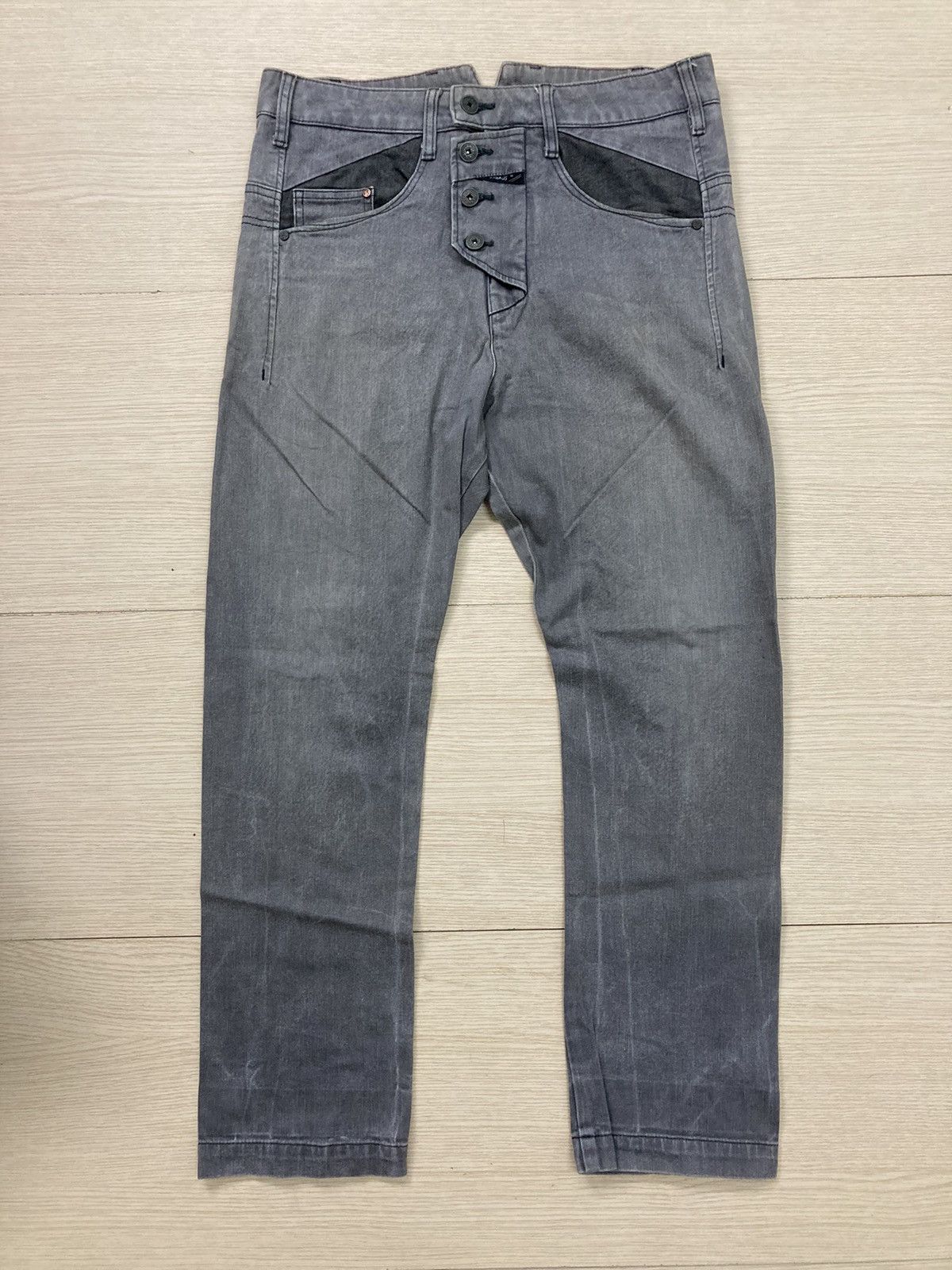Marithe + Francois Girbaud Marithe Francois Girbaud Charcoal Buckleback Denim Size US 34 / EU 50 - 2 Thumbnail