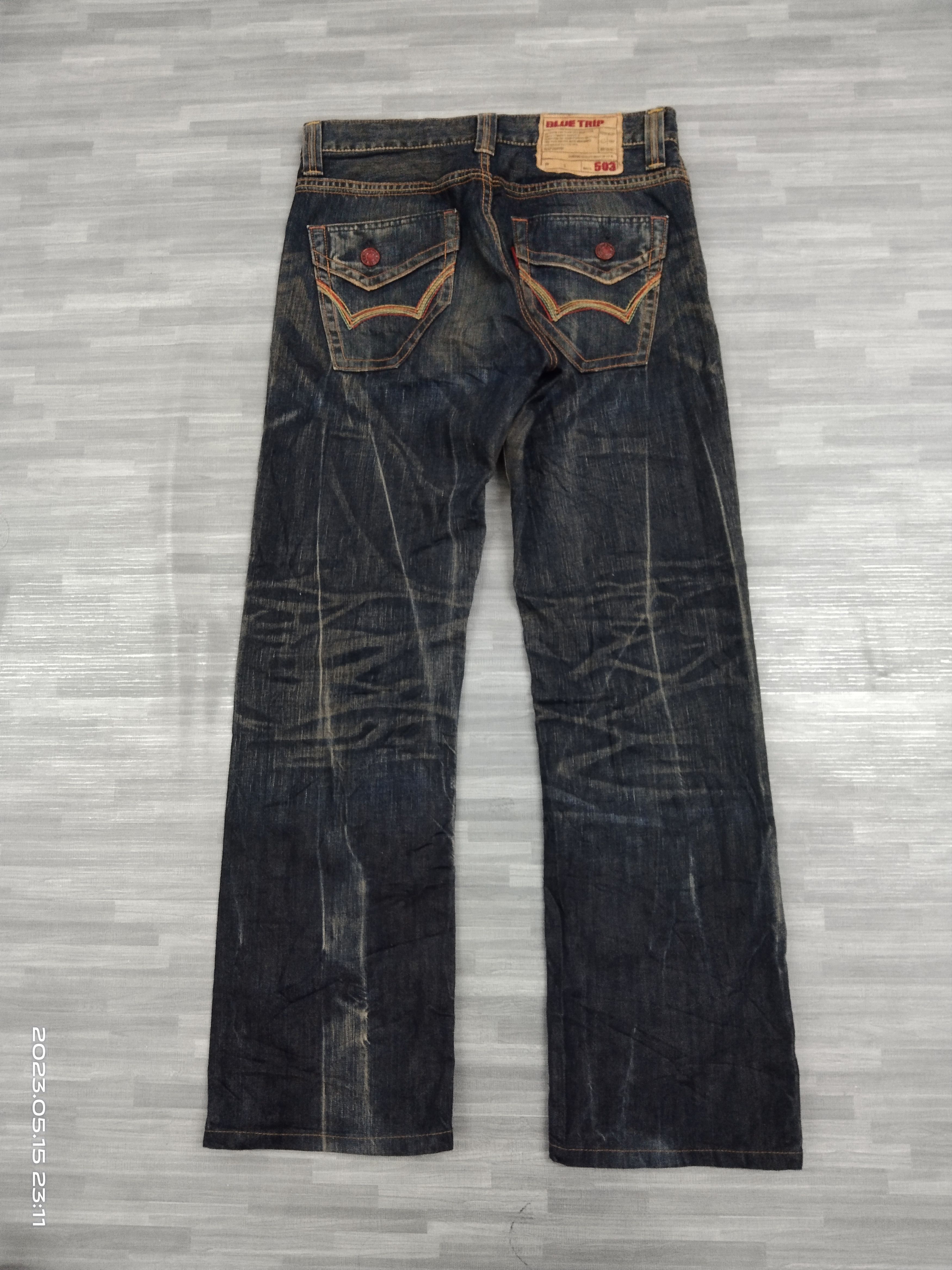 Edwin 90s SiCK RUSTY BLUE TRIP JAPAN DENIM PANTS Size US 31 - 3 Thumbnail