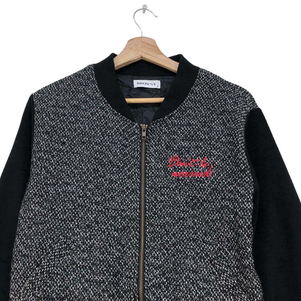 Japanese Brand Browny Tweed On Body Bomber Jacket Size US M / EU 48-50 / 2 - 3 Thumbnail
