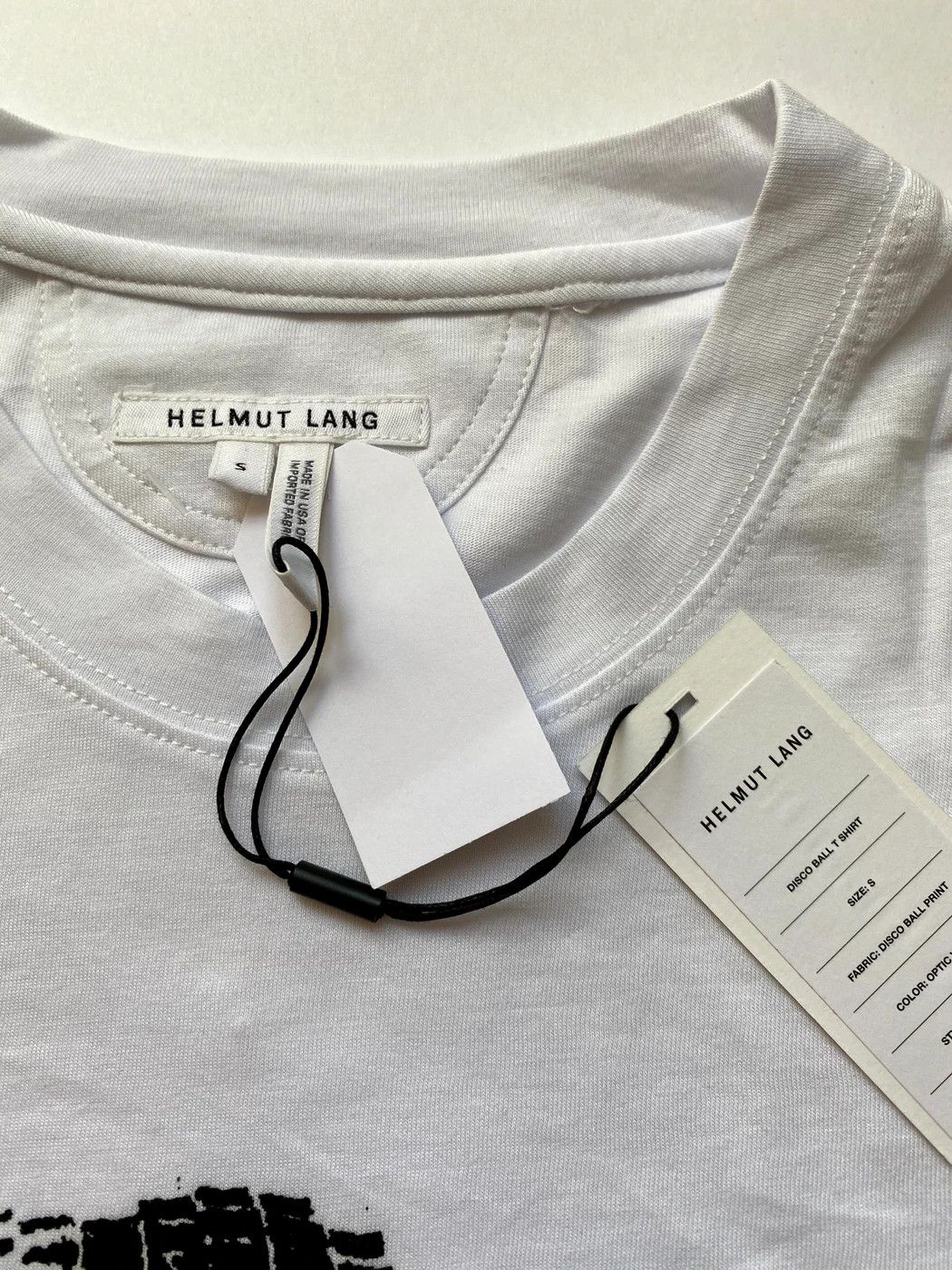 Helmut Lang ⚡️QUICK SALE⚡️ Helmut Lang White Disco Short Sleeve Tshirt Size US S / EU 44-46 / 1 - 3 Thumbnail