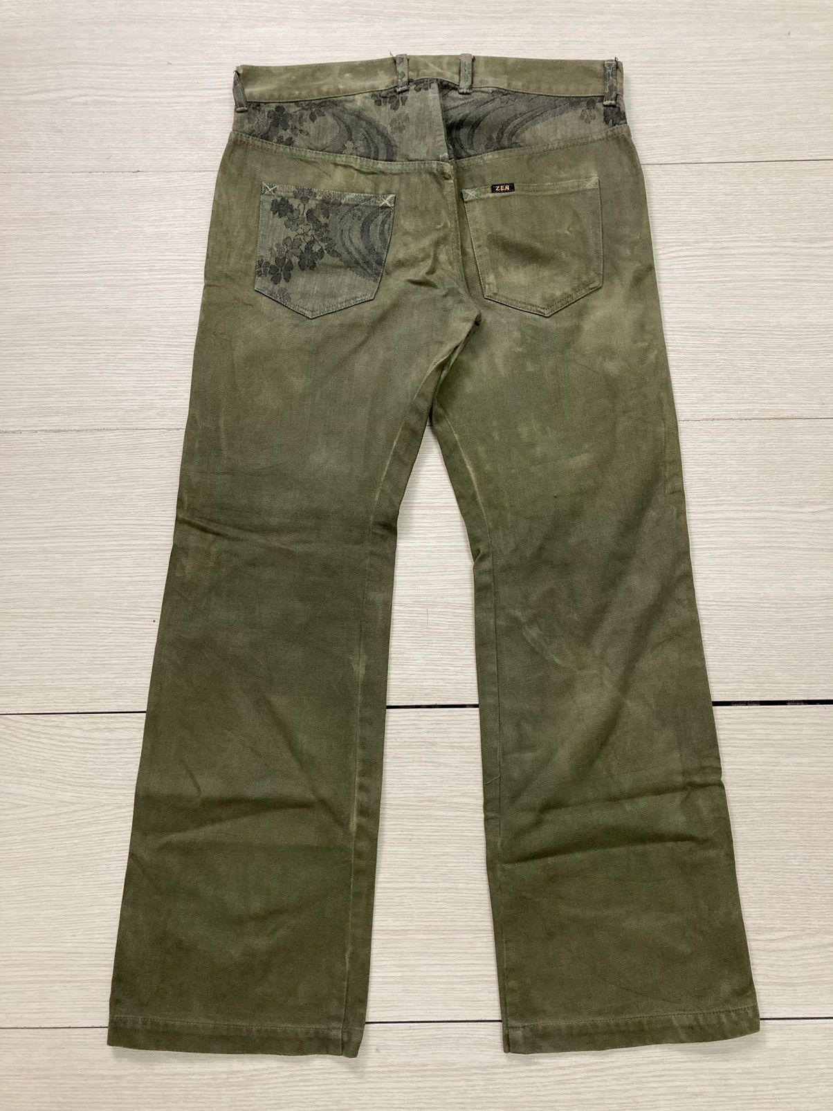 Japanese Brand Japanese Brand Kyoto Style Floral Bleach Pants Size US 34 / EU 50 - 2 Thumbnail
