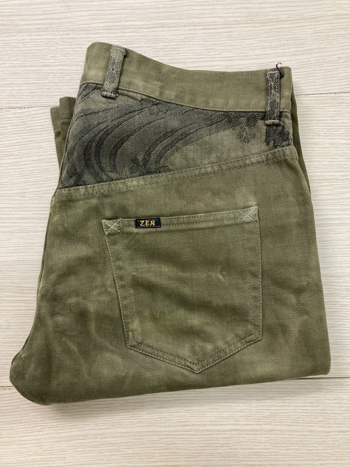 Japanese Brand Kyoto Style Floral Bleach Pants