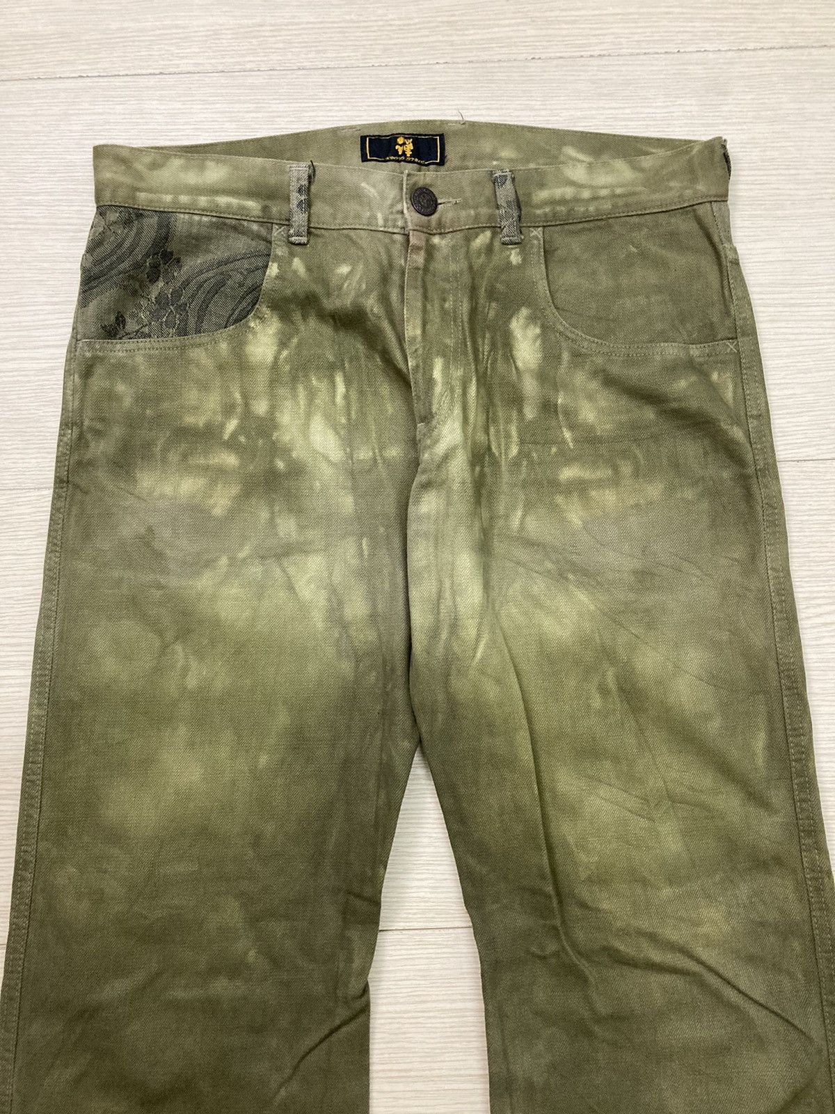 Japanese Brand Japanese Brand Kyoto Style Floral Bleach Pants Size US 34 / EU 50 - 5 Thumbnail