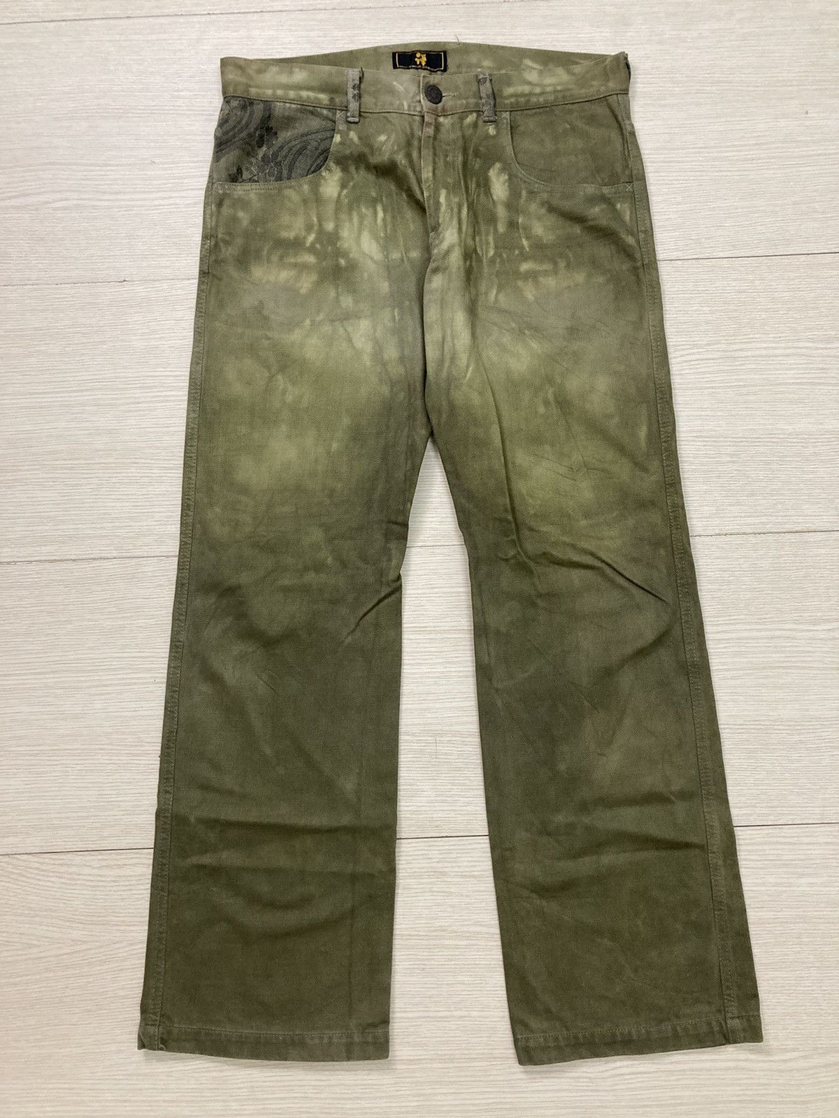 Japanese Brand Japanese Brand Kyoto Style Floral Bleach Pants Size US 34 / EU 50 - 3 Thumbnail
