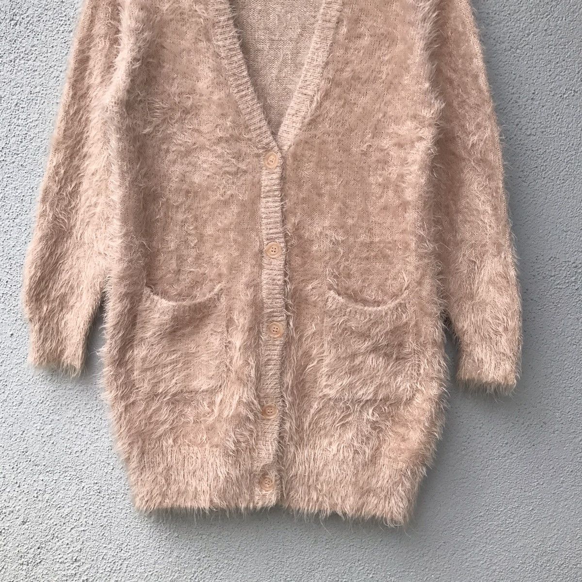 Aran Isles Knitwear Vintage Japanese Knitwear Shag Shaggy Soft Faux Fur Cardigan Size US M / EU 48-50 / 2 - 3 Thumbnail