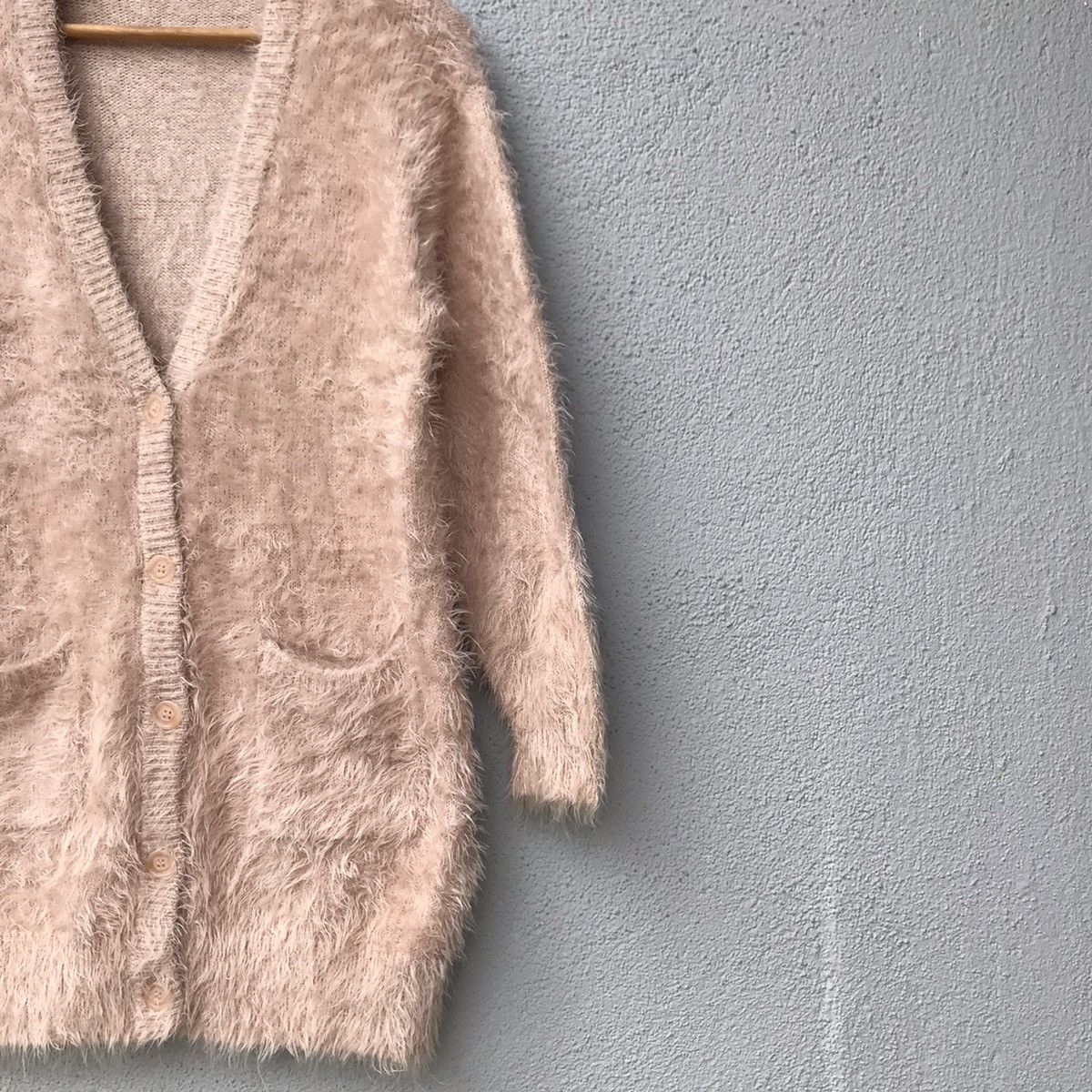 Aran Isles Knitwear Vintage Japanese Knitwear Shag Shaggy Soft Faux Fur Cardigan Size US M / EU 48-50 / 2 - 5 Thumbnail