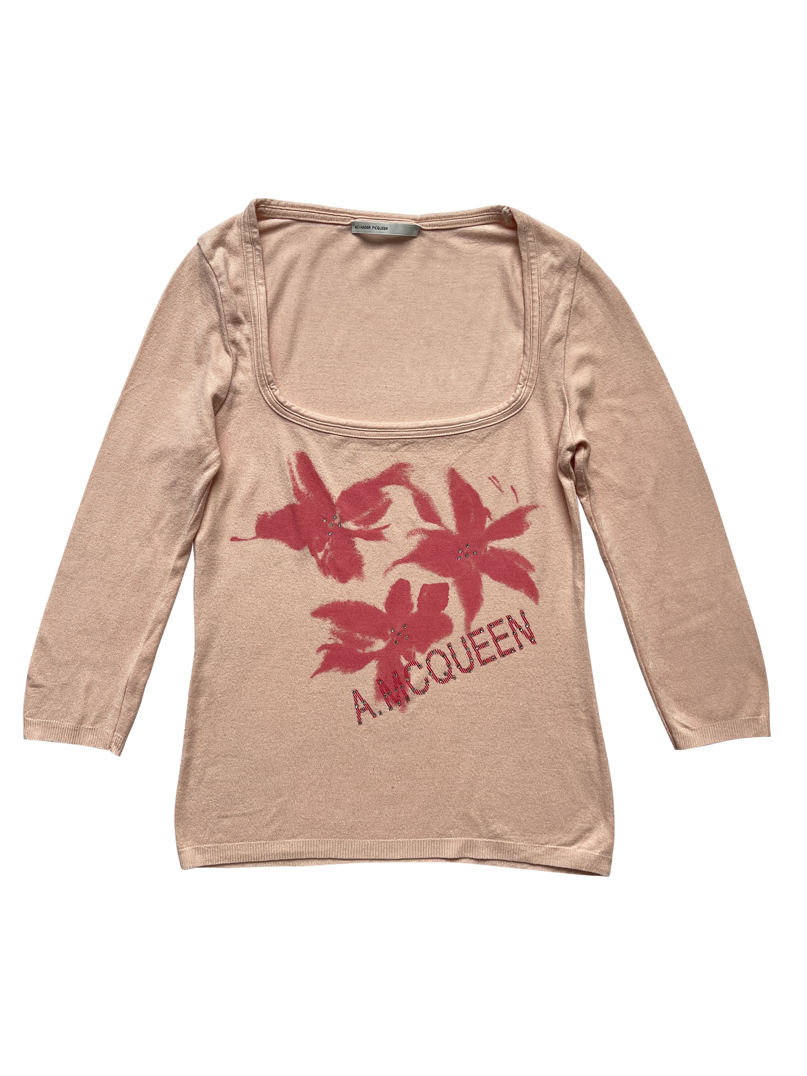 Alexander McQueen ⚡️QUICK SALE⚡️1995-96 McQueen Long-Sleeve Knit T-Shirt Size XS / US 0-2 / IT 36-38 - 1 Thumbnail