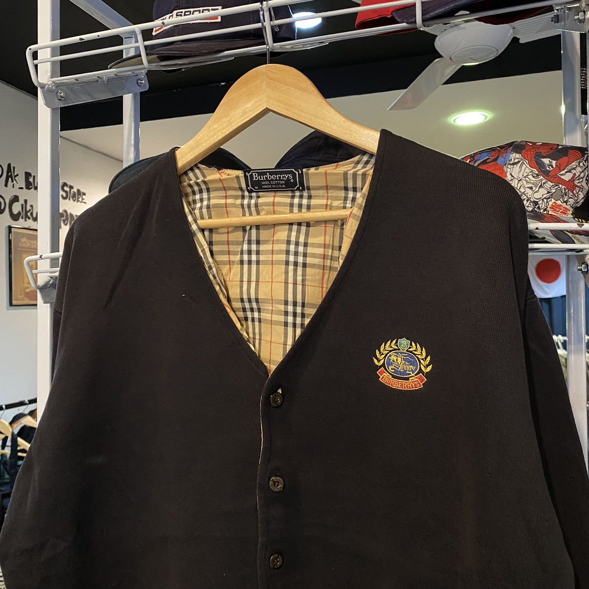 Burberry VINTAGE‼️Burberry Basic Logo Embroidery Cardigan Made In USA Size US M / EU 48-50 / 2 - 3 Thumbnail