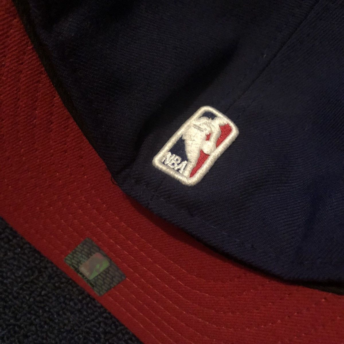 NBA Vintage New Jersey Brooklyn Nets Hardwood Fitted Hat 7 3/8 Size ONE SIZE - 5 Thumbnail