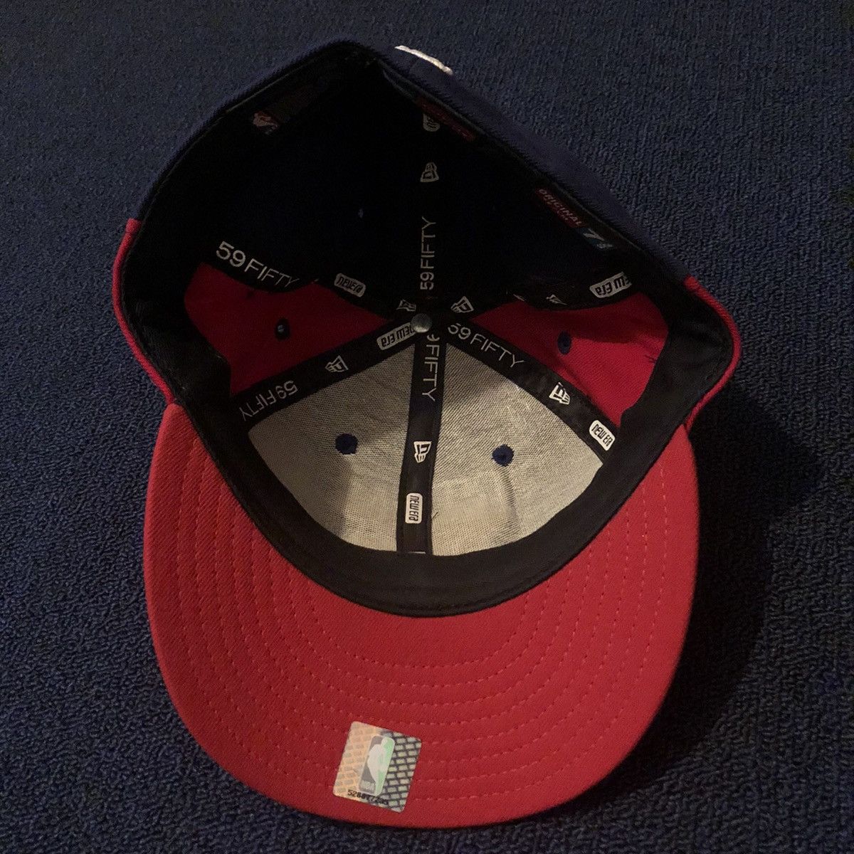 NBA Vintage New Jersey Brooklyn Nets Hardwood Fitted Hat 7 3/8 Size ONE SIZE - 4 Thumbnail