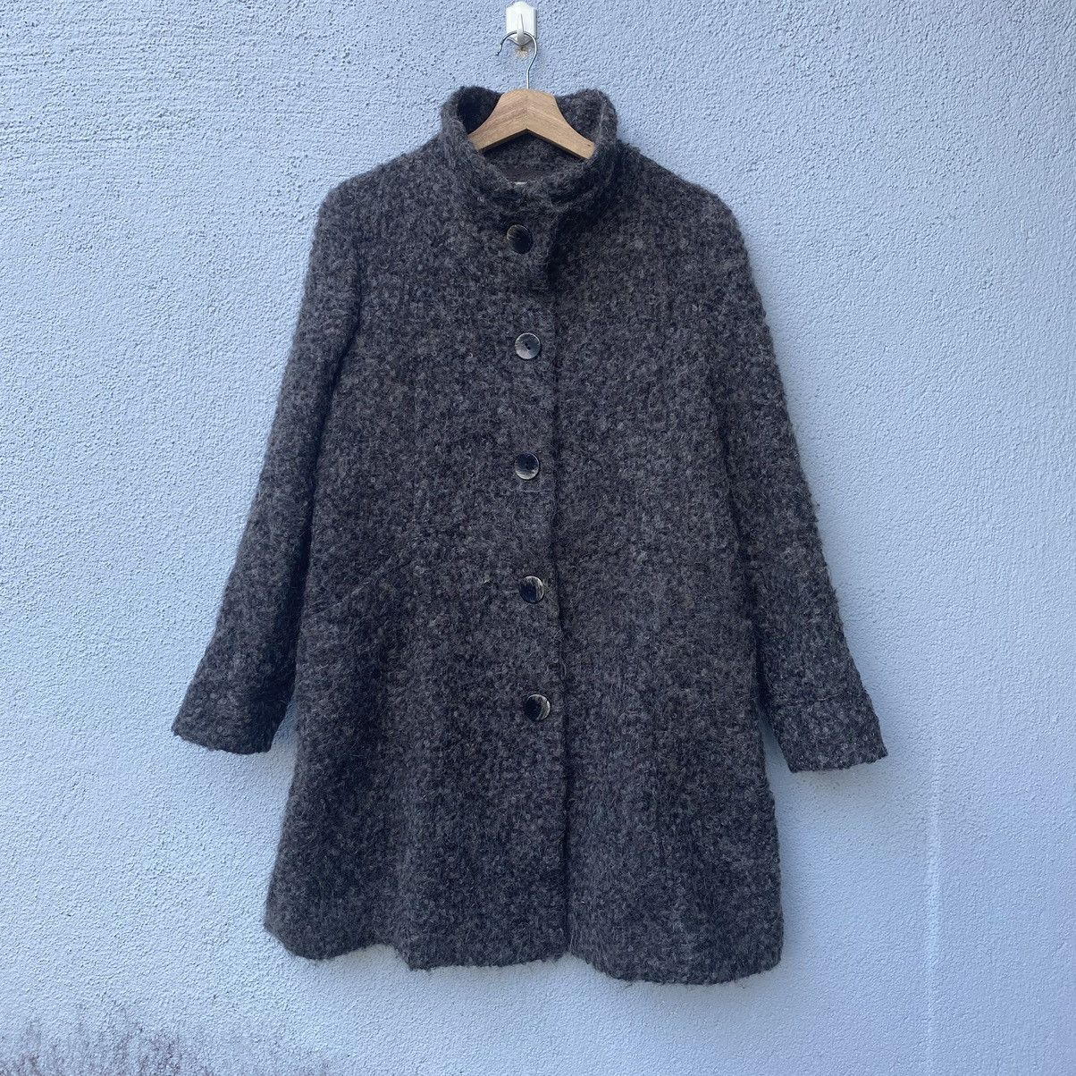 Gianni Valentino Vintage Gianni Lo Giudice Shag Shaggy Mohair Trench Jacket Size M / US 6-8 / IT 42-44 - 1 Thumbnail