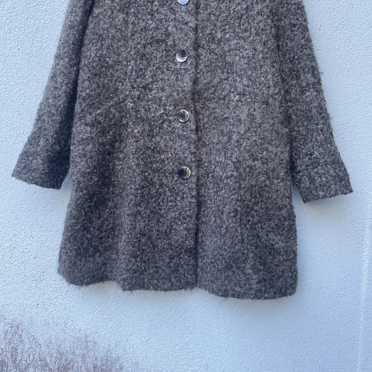 Gianni Valentino Vintage Gianni Lo Giudice Shag Shaggy Mohair Trench Jacket Size M / US 6-8 / IT 42-44 - 3 Thumbnail