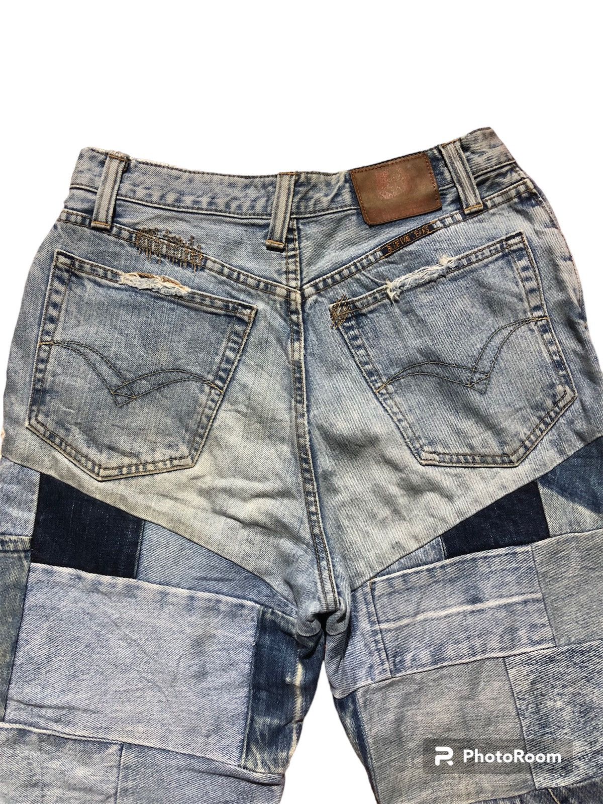 Blue Blue Japan Rare‼️🔥BLUEWAY Japan Patchwork Design Denim Jeans Size 26" / US 2 / IT 38 - 6 Thumbnail
