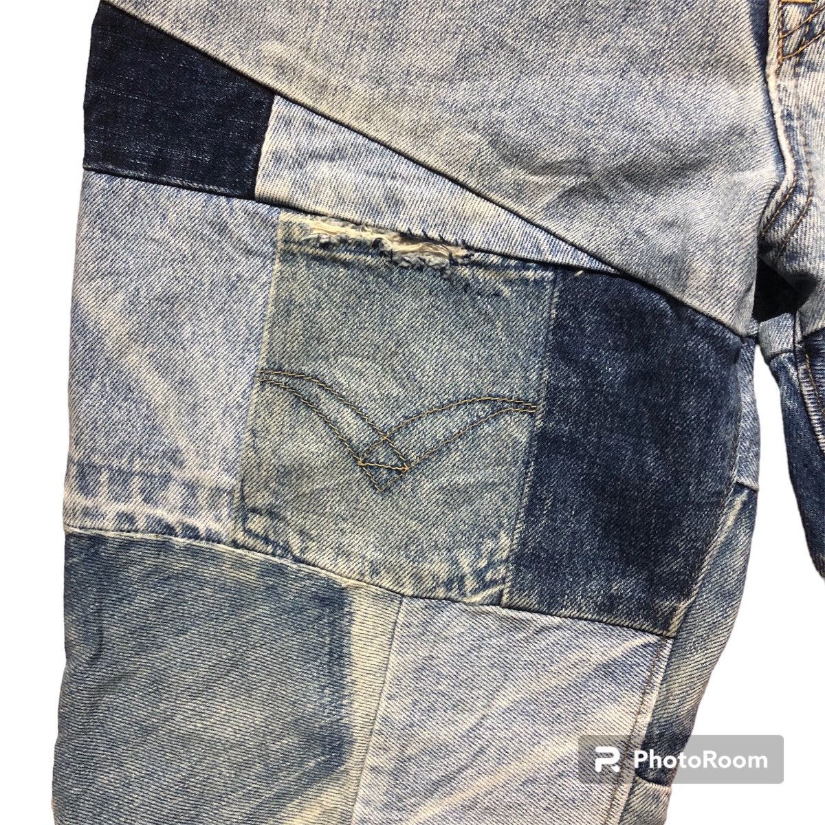 Blue Blue Japan Rare‼️🔥BLUEWAY Japan Patchwork Design Denim Jeans Size 26" / US 2 / IT 38 - 10 Thumbnail