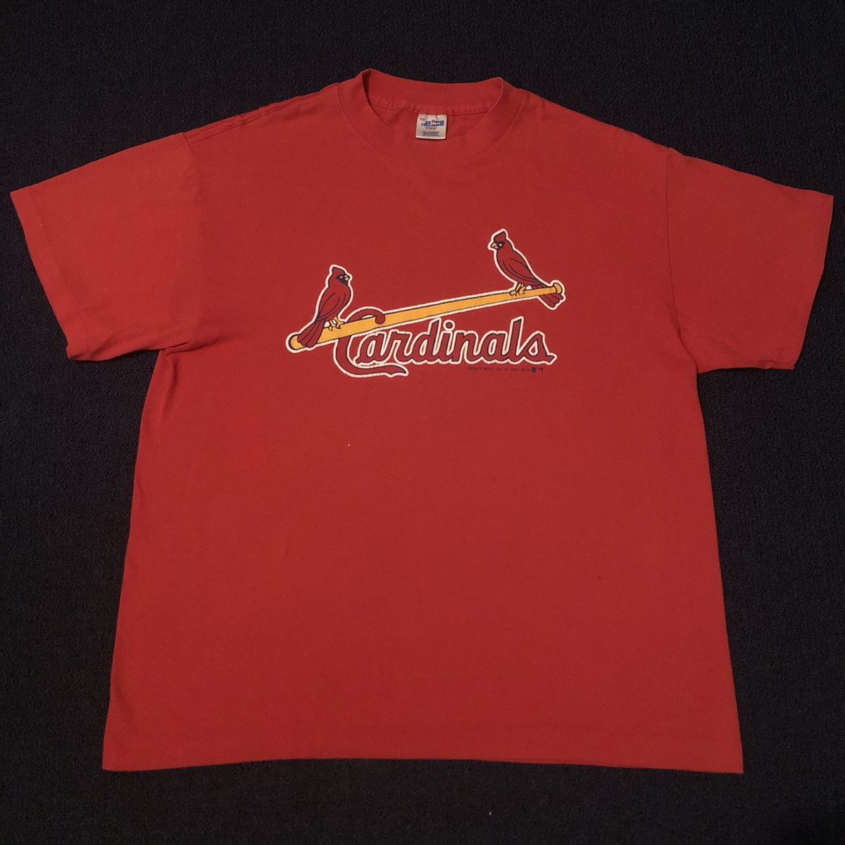 MLB Vintage 1980s St Louis Cardinals MLB Logo Single Stitch Tee Size US L / EU 52-54 / 3 - 3 Thumbnail